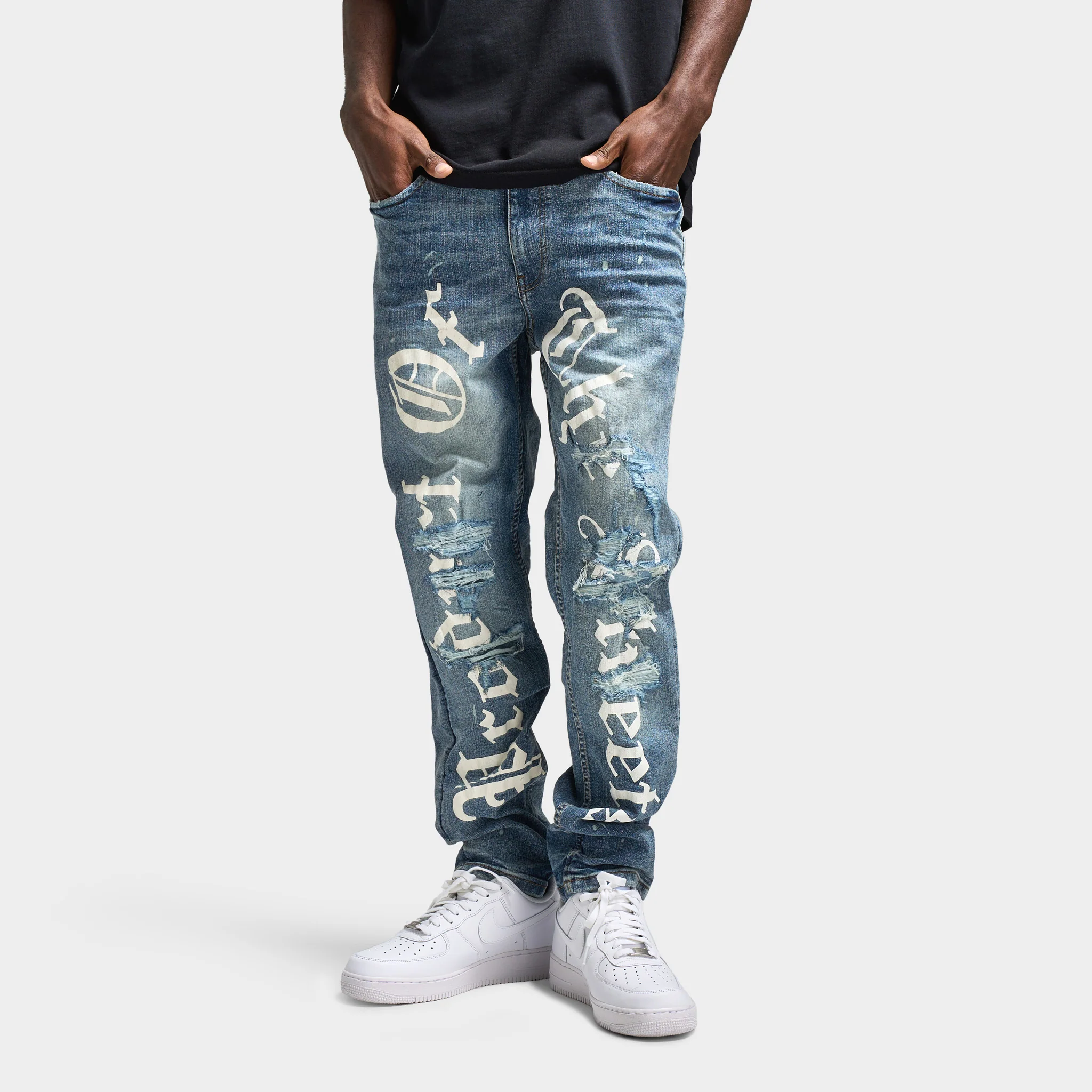 Hoodrich Edge Jeans Blue / White