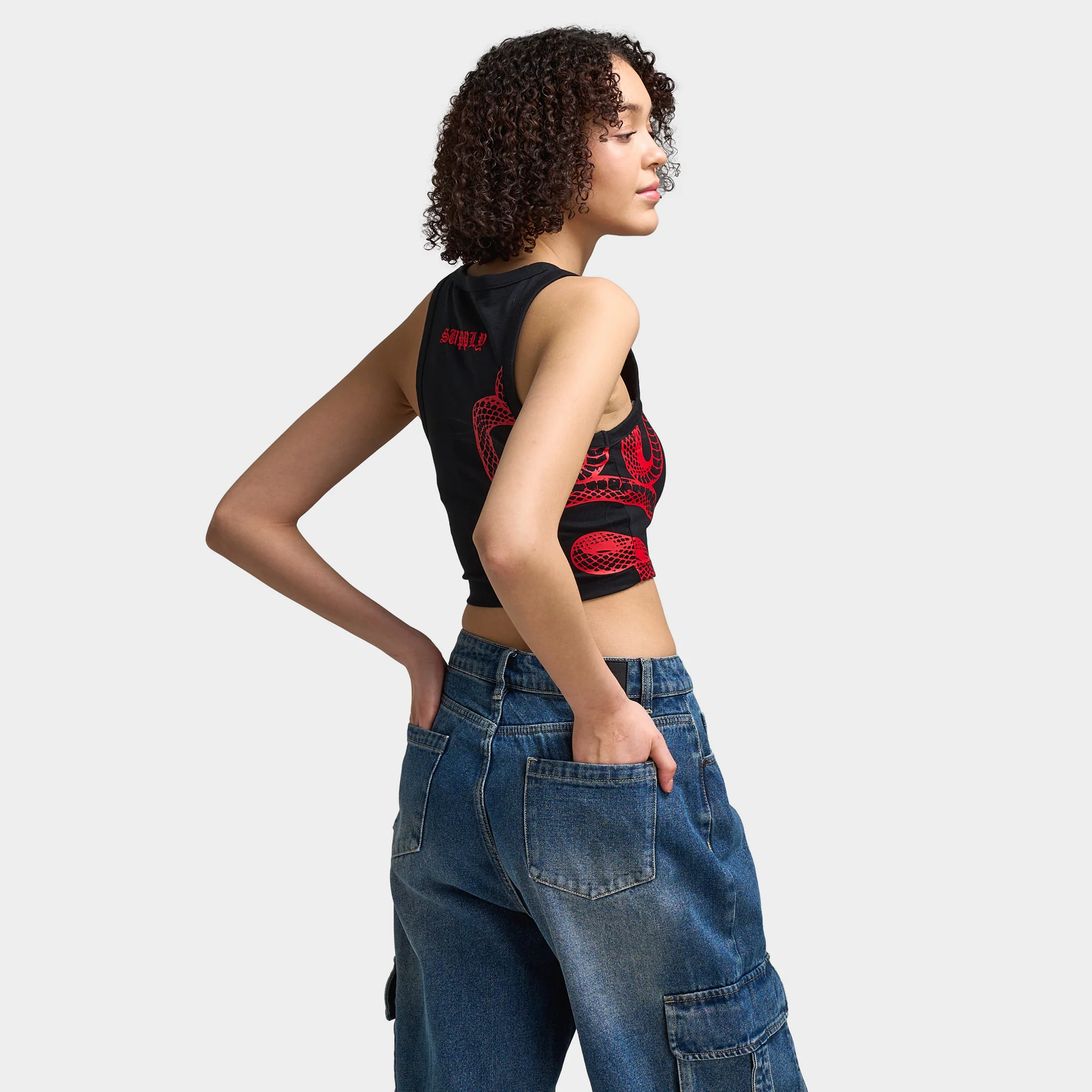 Supply & Demand Women's Snake Tank Top / Black