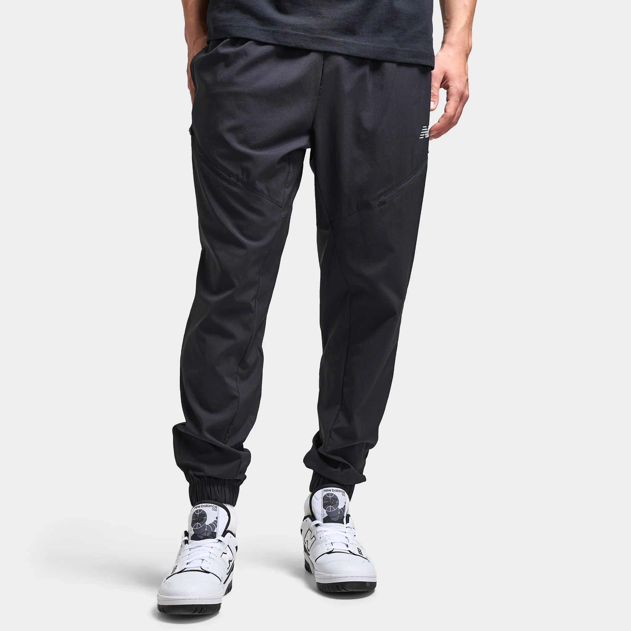 New Balance Woven Zip Pocket Pants Black / Slate Grey