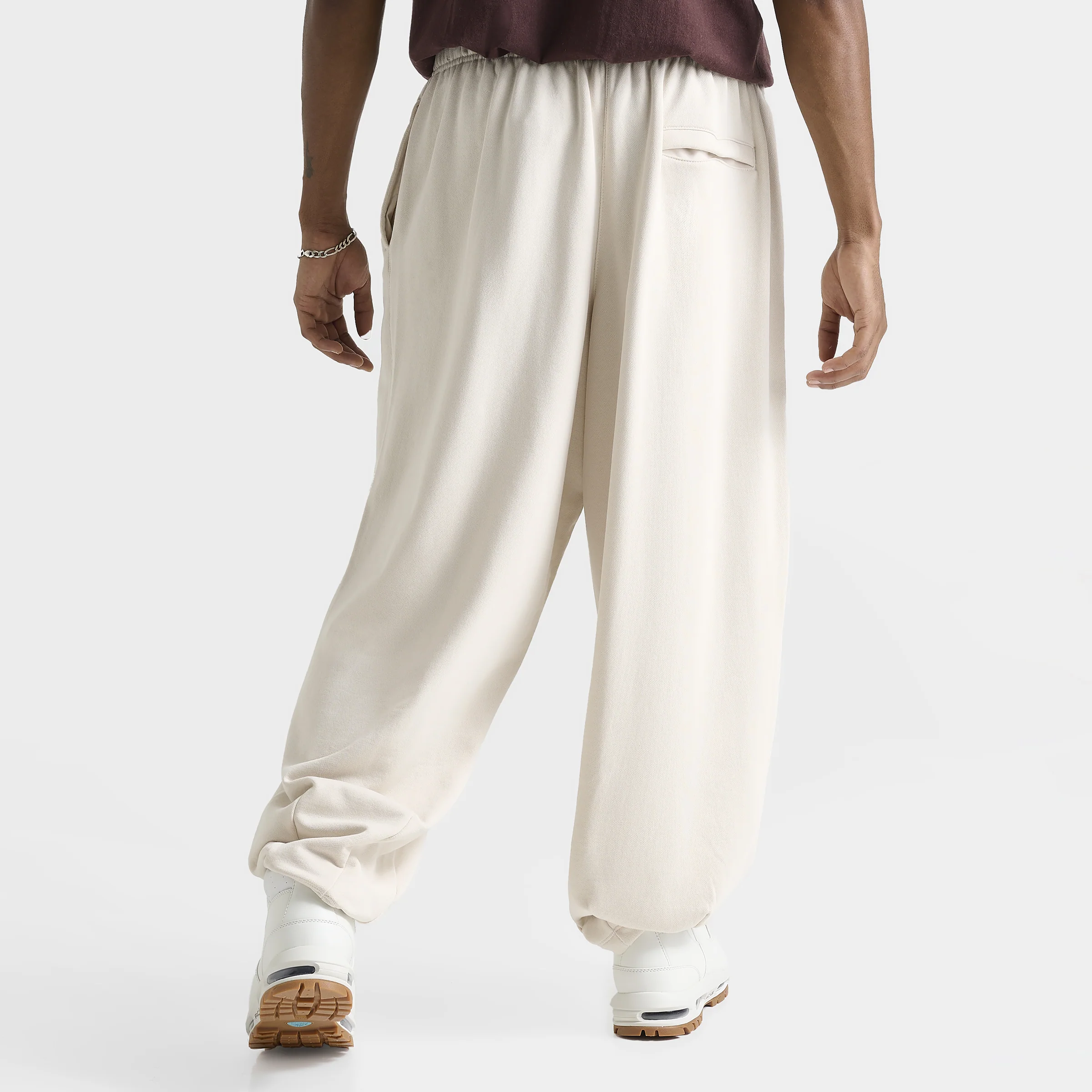 Nike Club Fleece Oversized French Terry Pants Lt Orewood Brn / Lt Orewood Brn - White