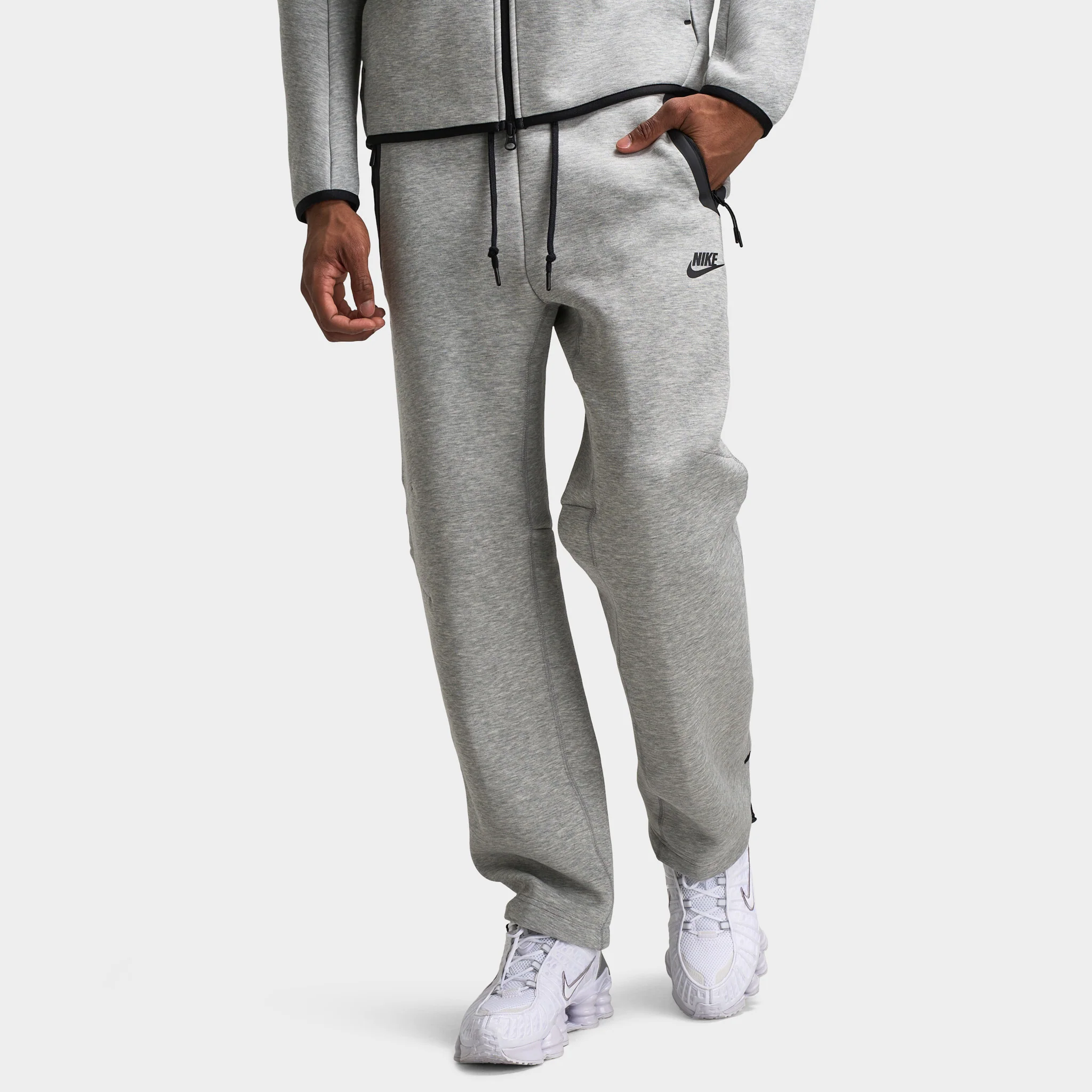 Nike Tech Fleece Open Hem Joggers Dark Heather Grey / Black