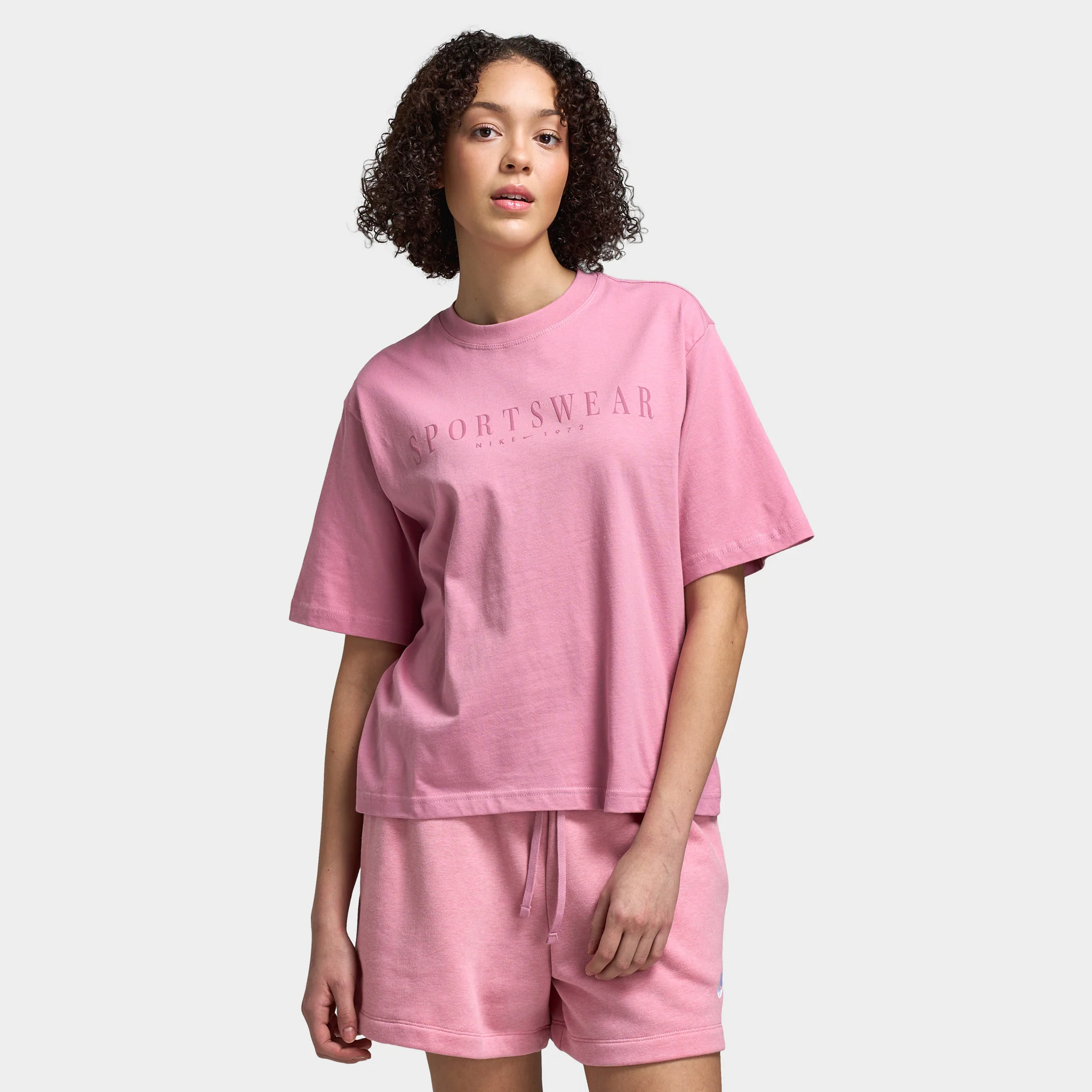 Nike Sportswear Women's Boxy Sport T-Shirt Elemental Pink / Desert Berry