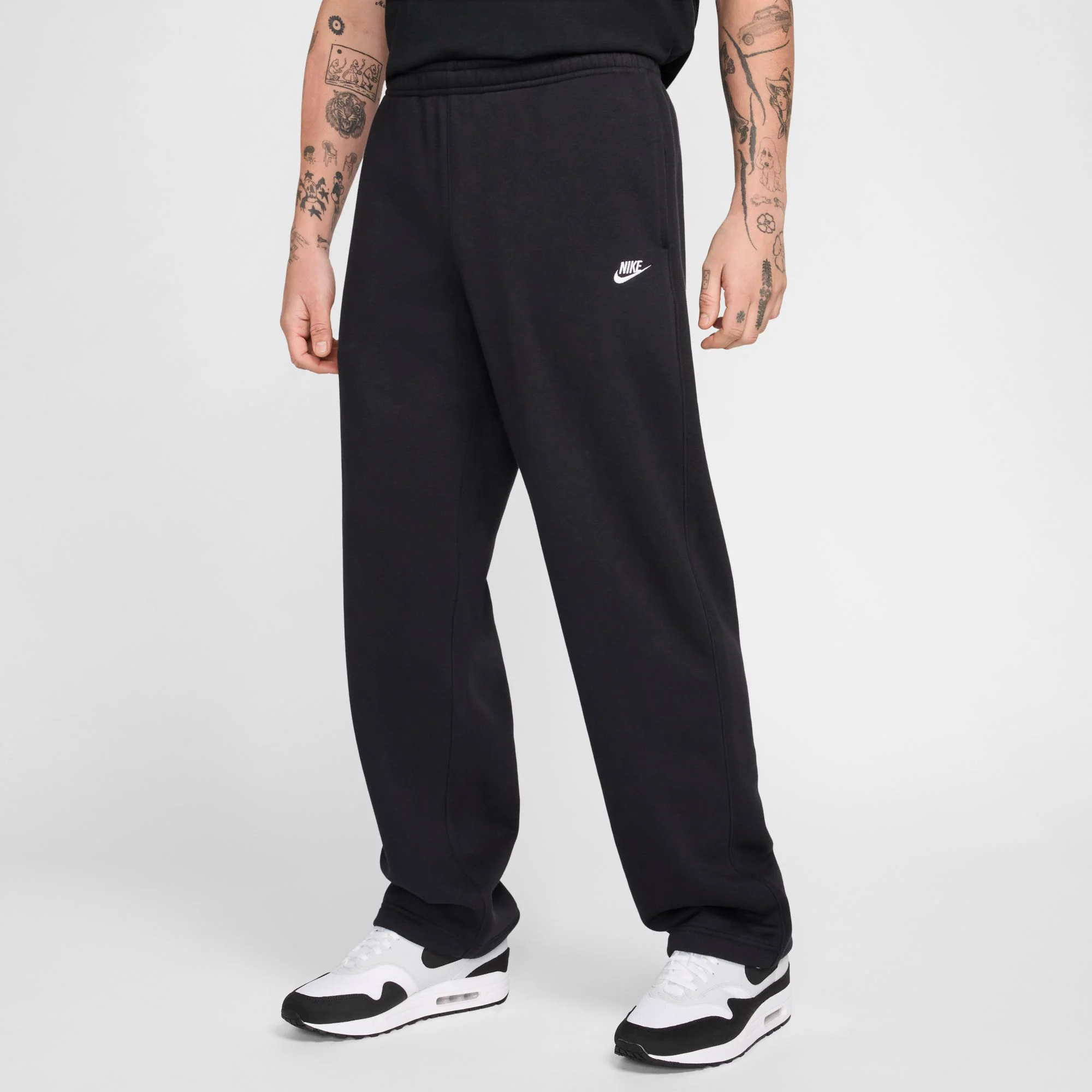 Nike Sportswear Club Brushed Back Fleece Bungie Pants Black / White