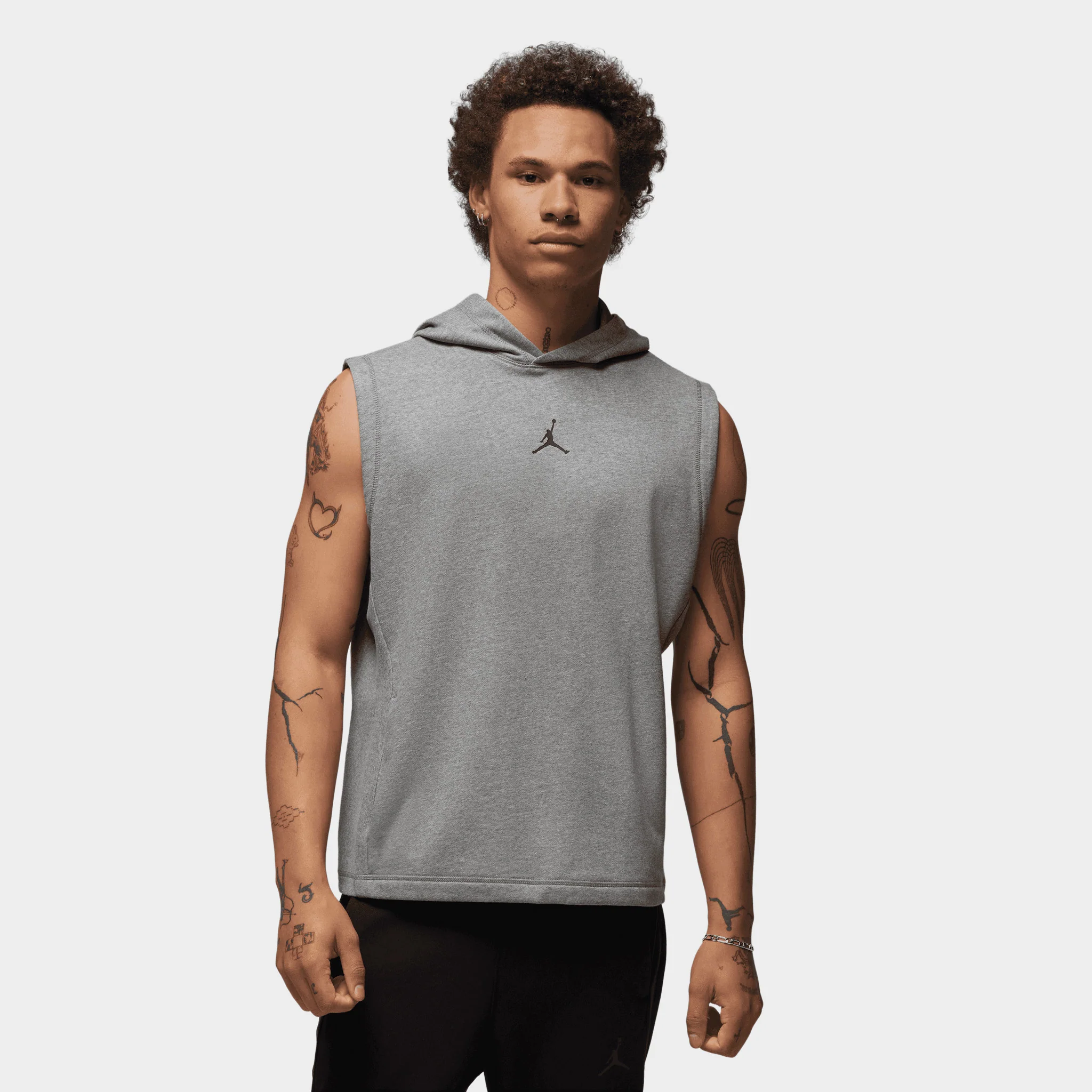 Jordan Dri-FIT Crossover Pullover Sleeveless Hoodie Carbon Heather / Black