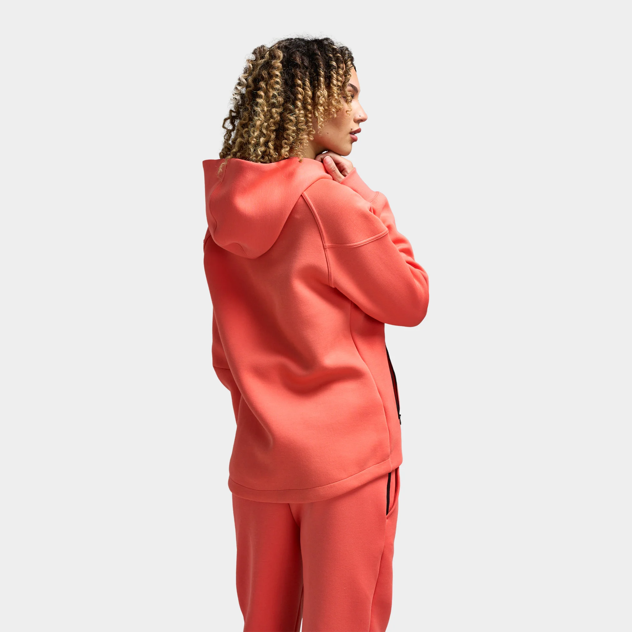 Nike Sportswear Women's Tech Fleece Full Zip Windrunner Hoodie Magic Ember / Black