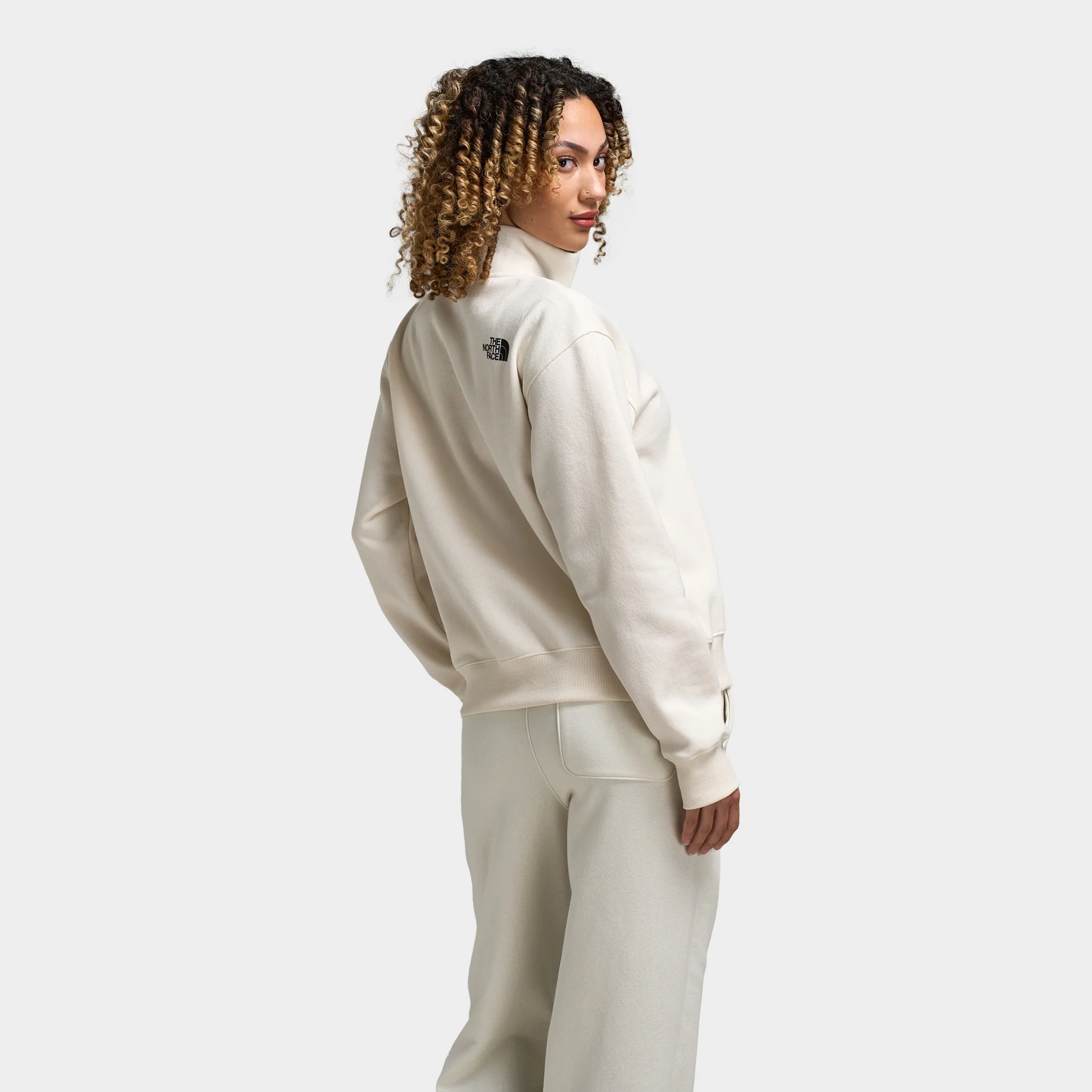 The North Face Women's Box Half Dome Quarter Zip / White