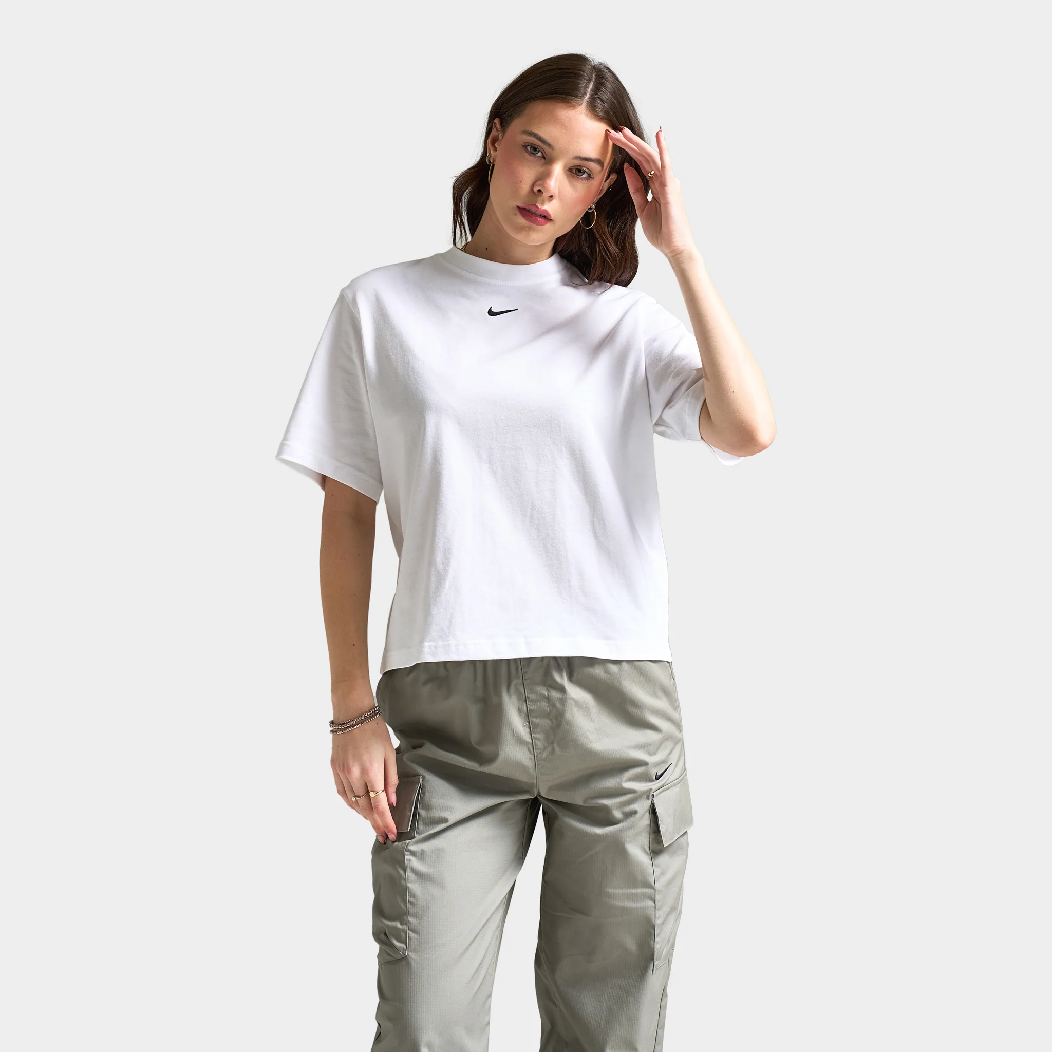 Nike Sportswear Women's Essential Boxy T-Shirt White / Black