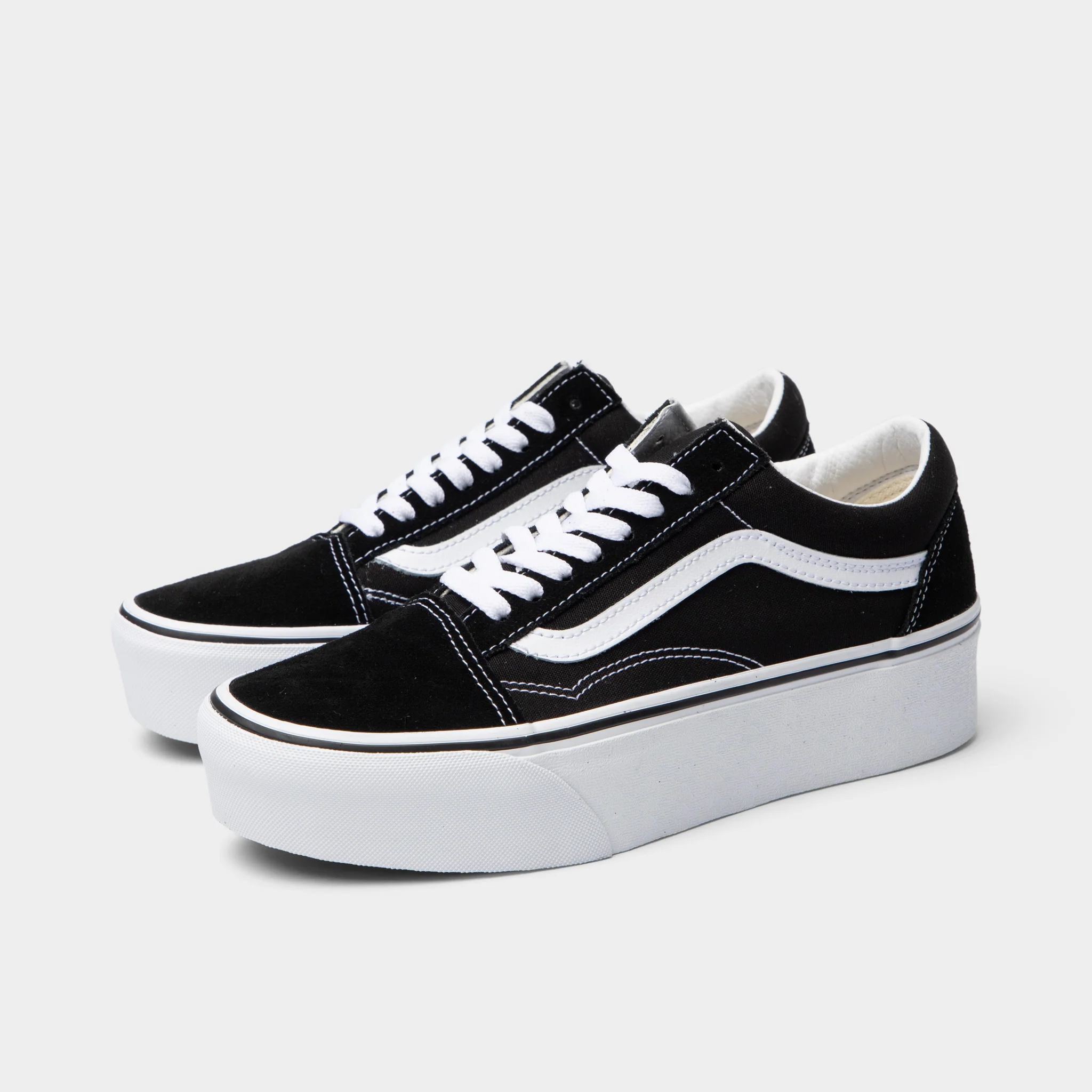 Vans Old Skool Stackform Suede / Canvas Black - True White
