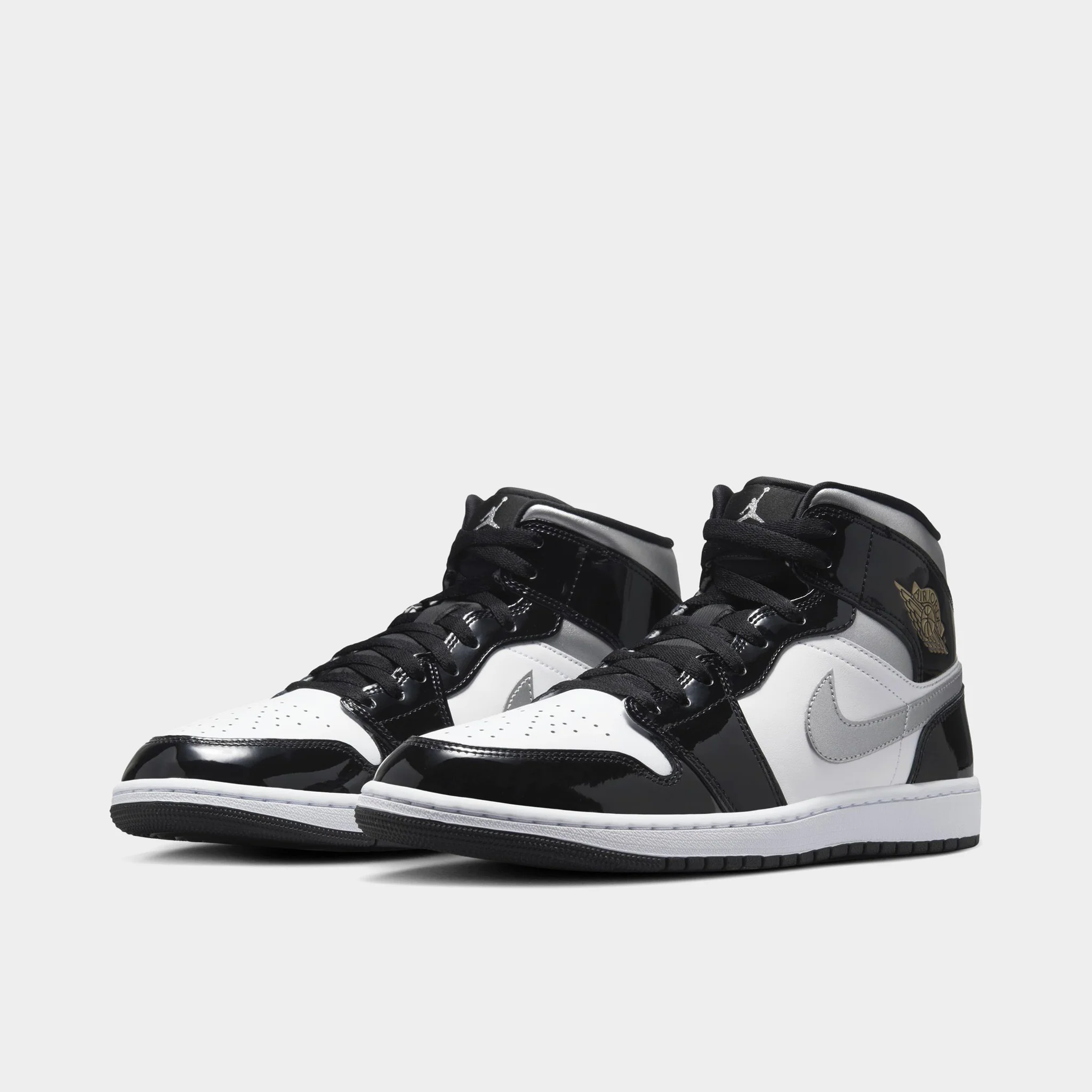 Jordan 1 Mid SE Black / Metallic Silver - White