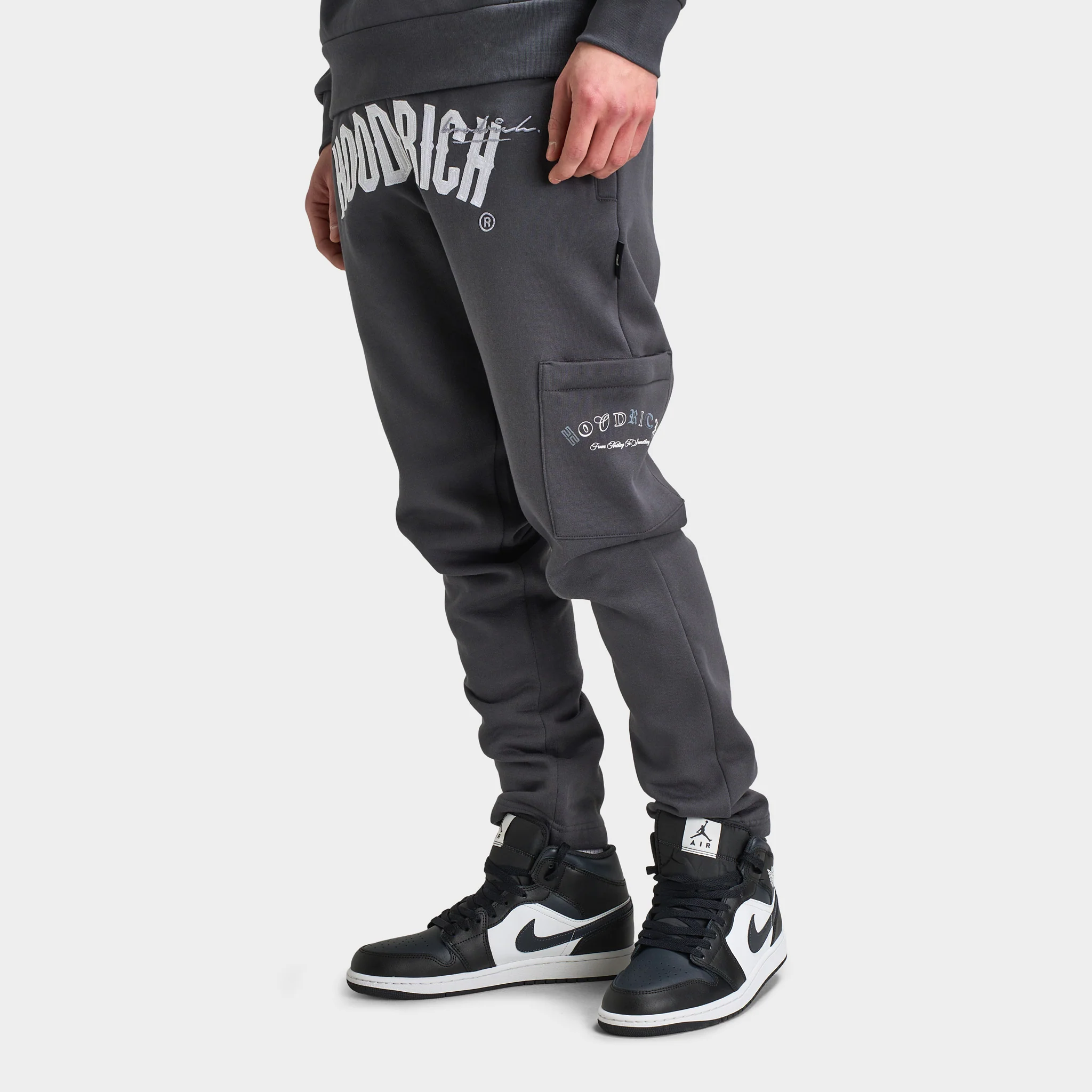 Hoodrich Heat V3 Open Hem Joggers Asphalt / White - Monument