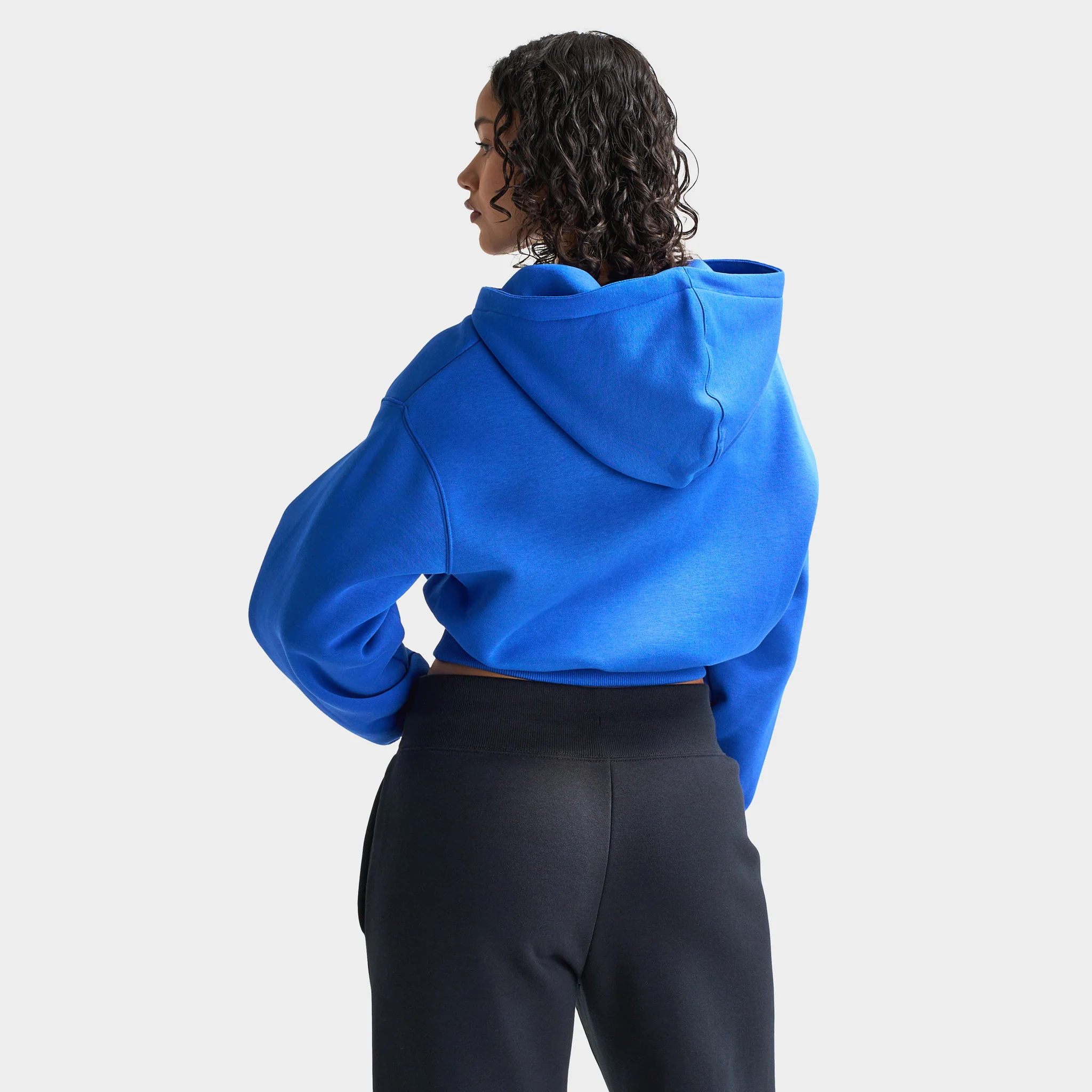 Nike Sportswear Women's Phoenix Fleece Loose Crop Full-Zip Hoodie Game Royal / Sail