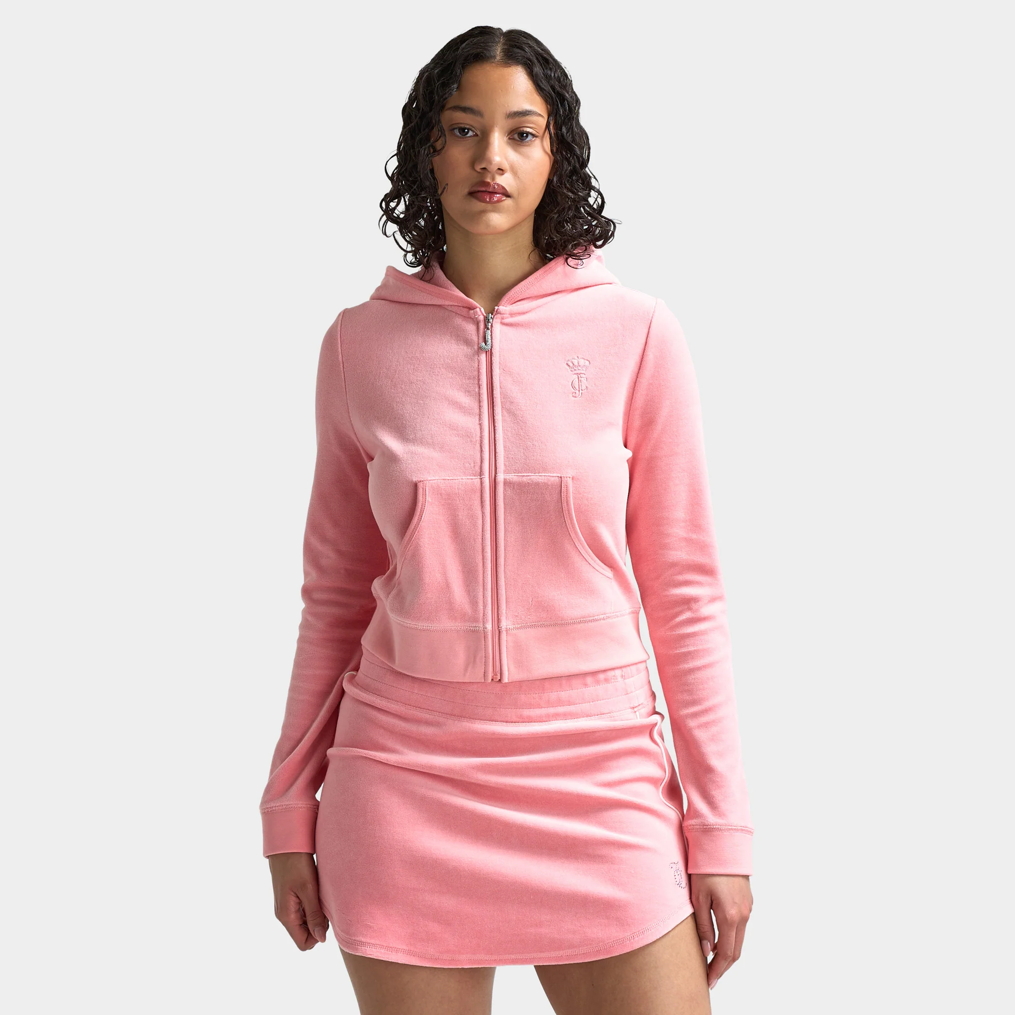 Juicy Couture Women's Heritage Cropped Track Jacket / Strawberry Ice