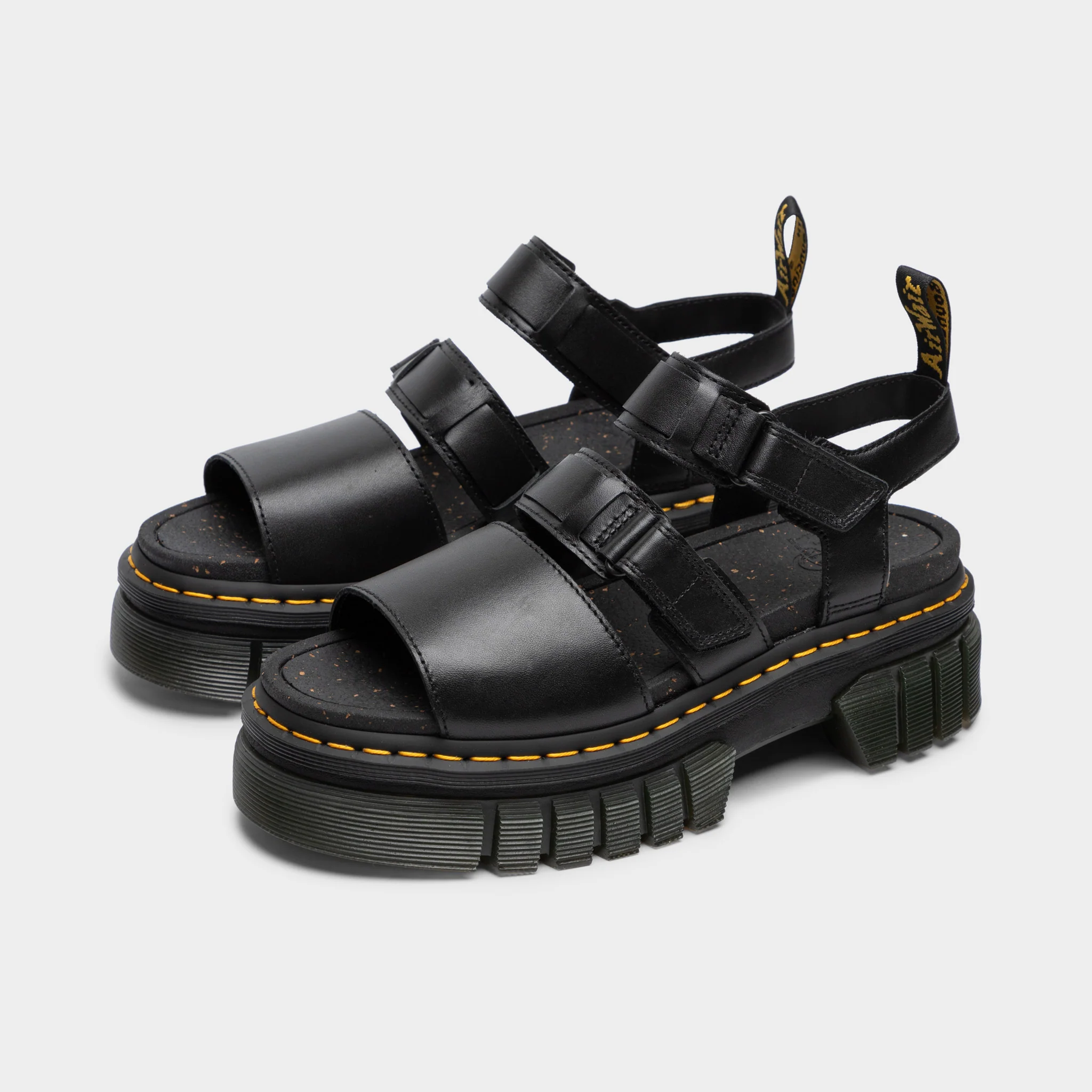 Dr. Martens Women's Ricki Nappa Lux 3-Strap Sandal / Black