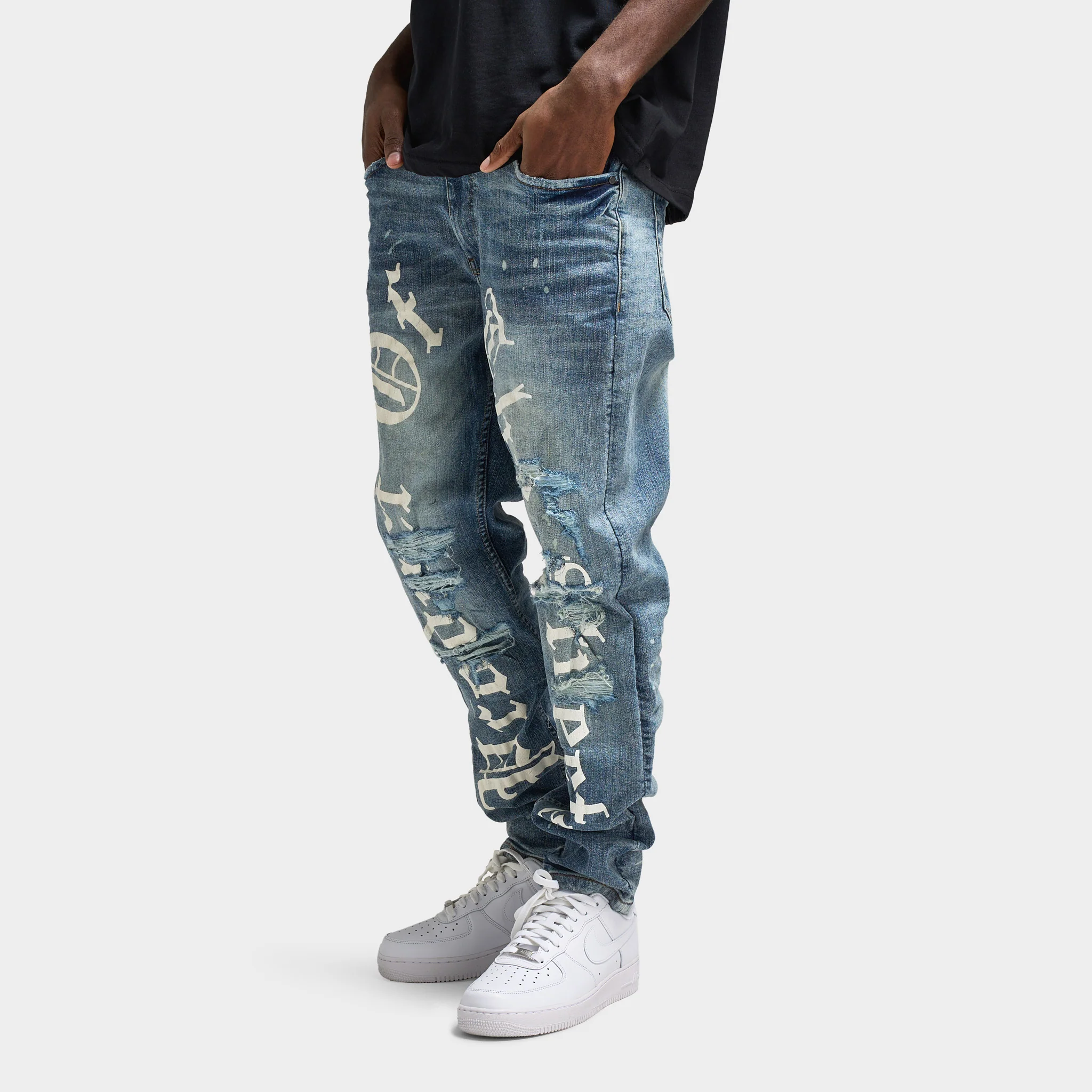 Hoodrich Edge Jeans Blue / White