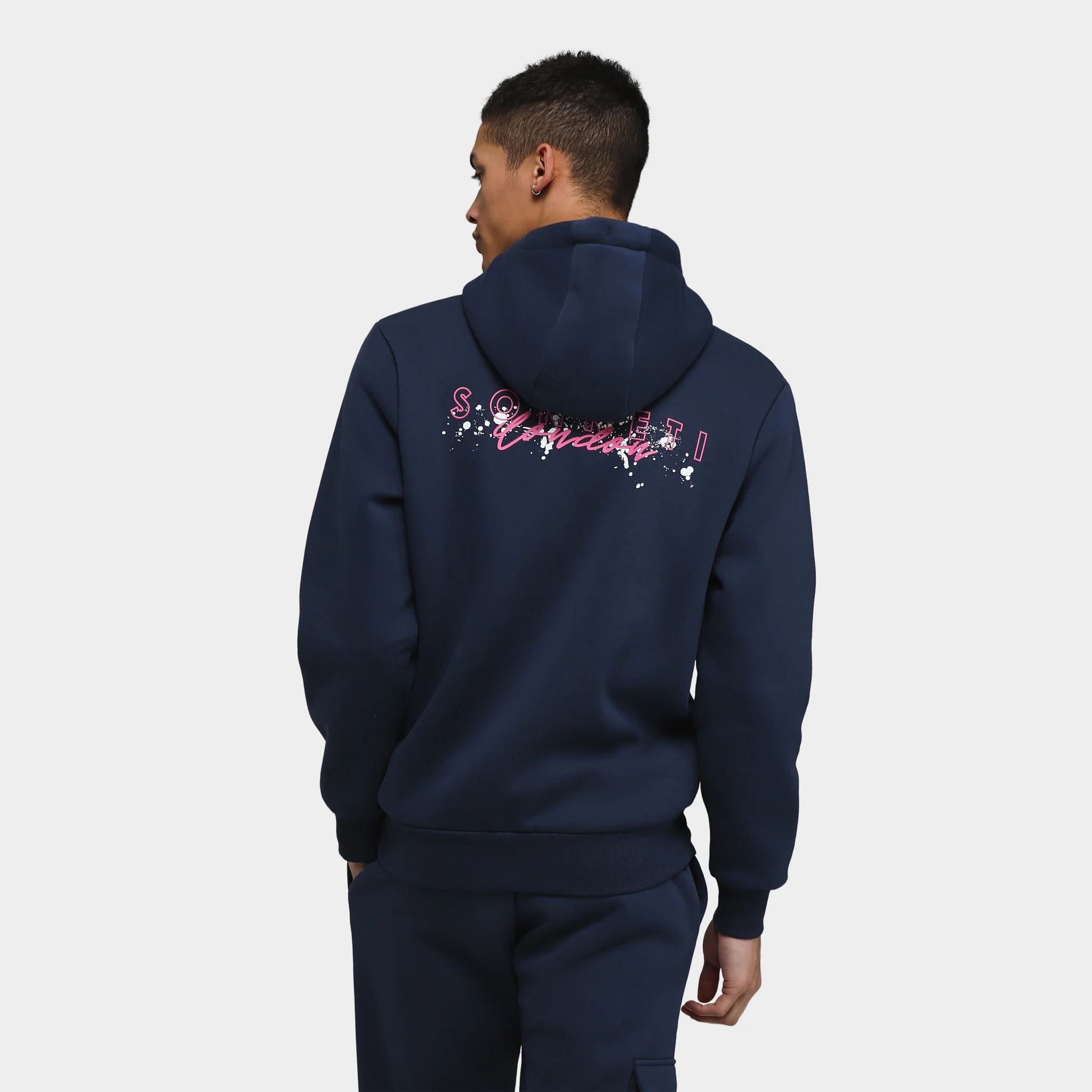 Sonneti Stack Logo Pullover Hoodie / Mood Indigo