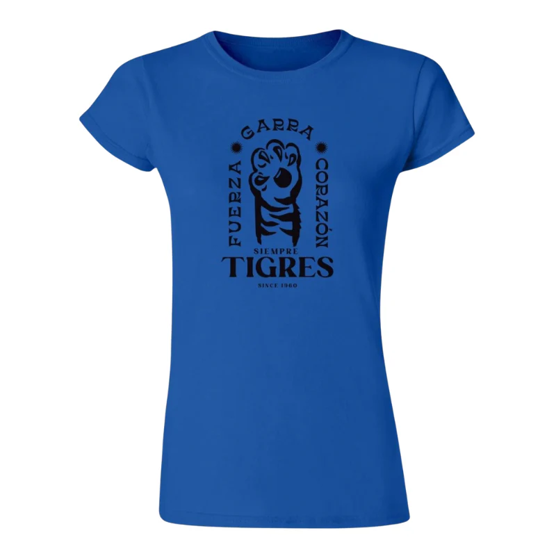TSHIRT TIGRES GARRA AZUL DAMA