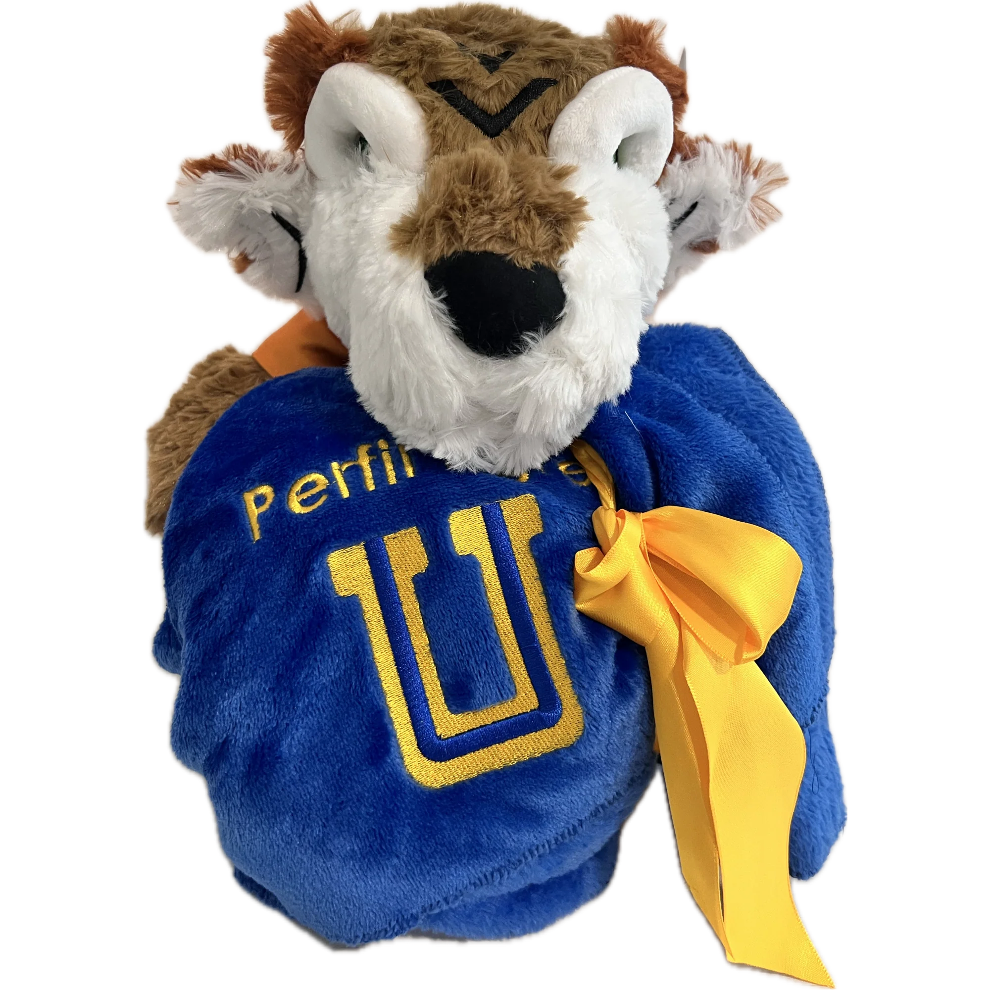 TIGRE PELUCHE 26CM CAFE CON FRAZADA