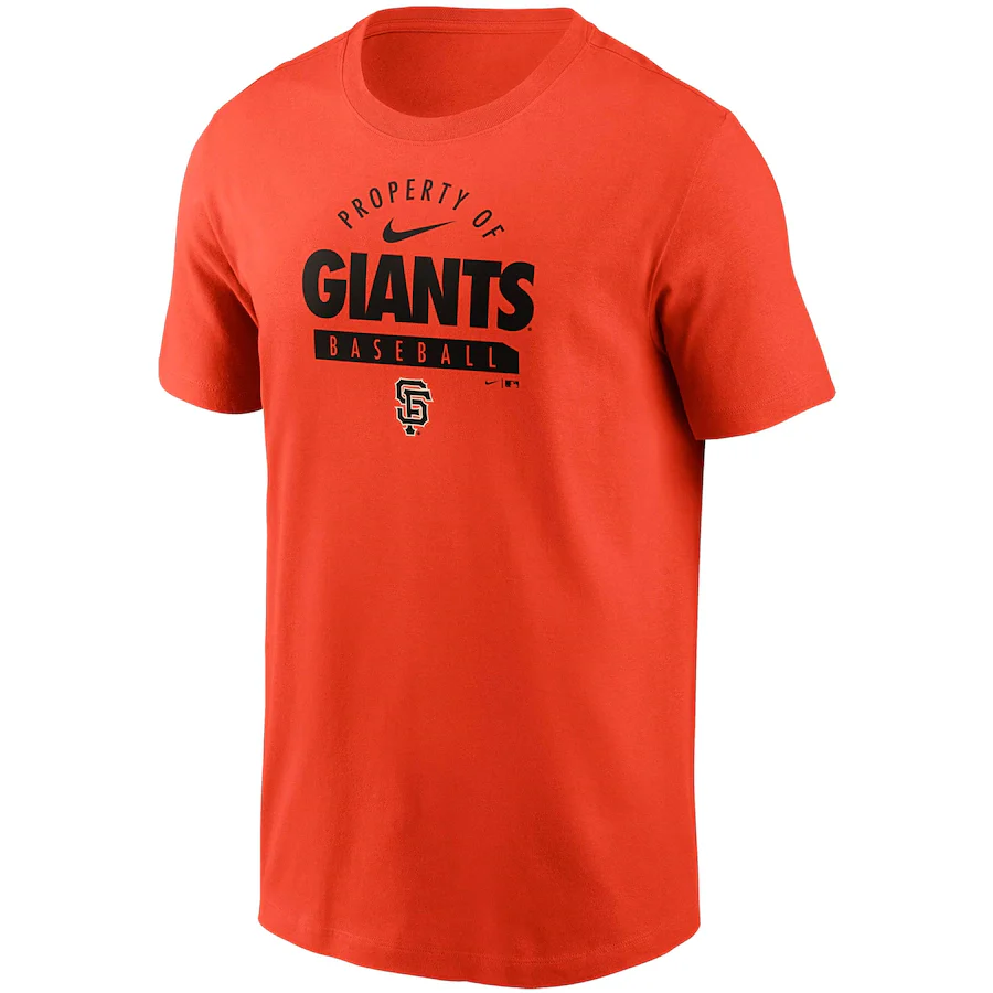 Nike San Francisco Giants White Primetime Property Of Practice T-Shirt-Orange