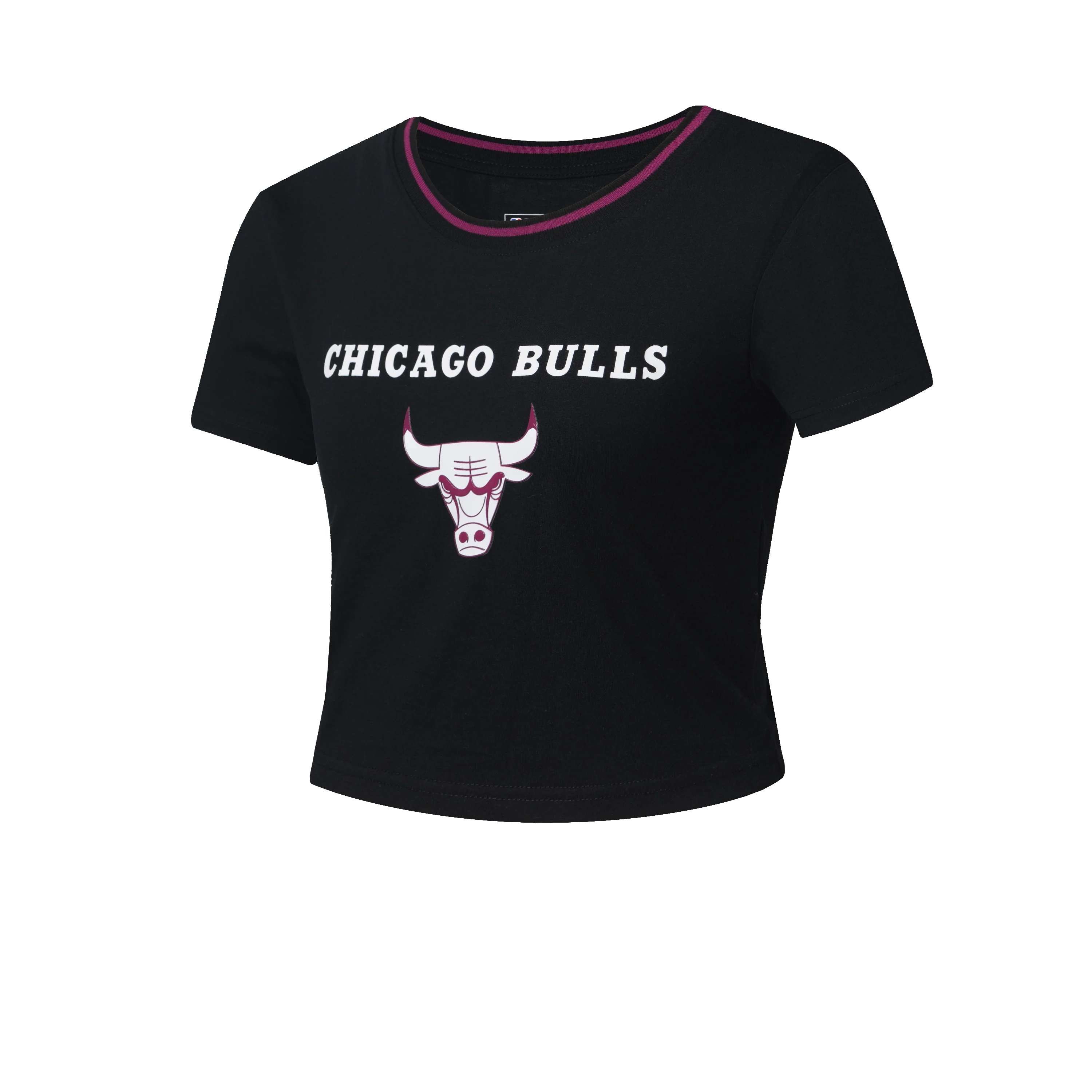 NBA WORDMARK FRONT PRINT CROP TOP SLIM FIT - Bulls
