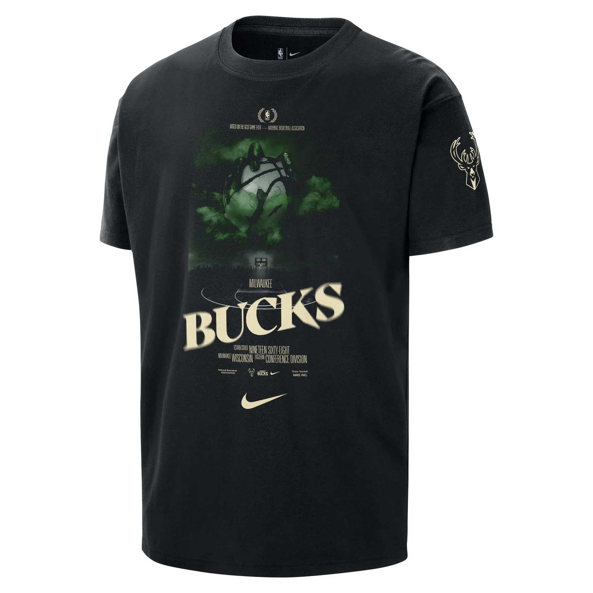 Milwaukee Bucks Courtside Men's Nike NBA T-Shirt
