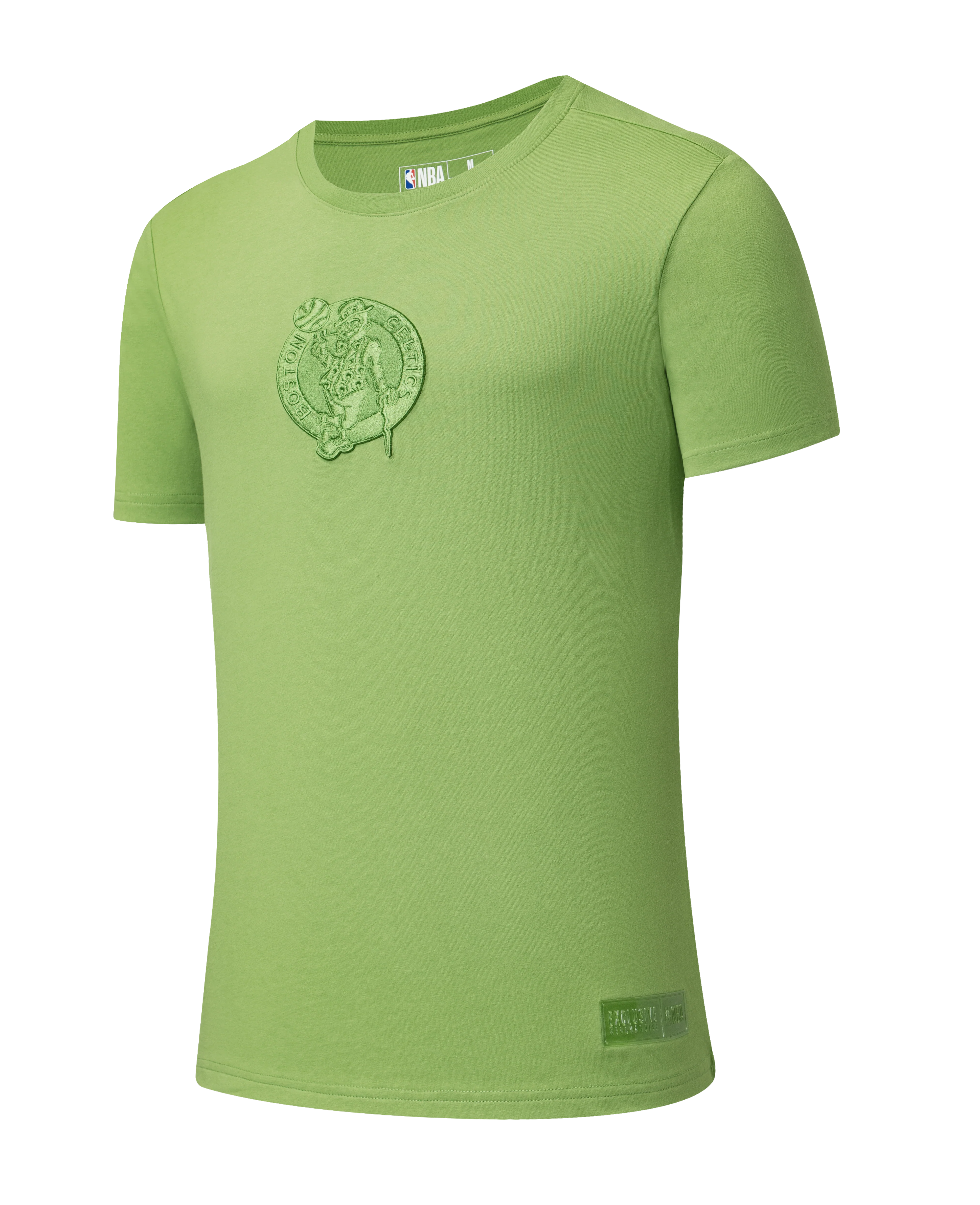 NBA Front 3D Embroidery And Back HD Print Regular Fit T-Shirt - CELTICS
