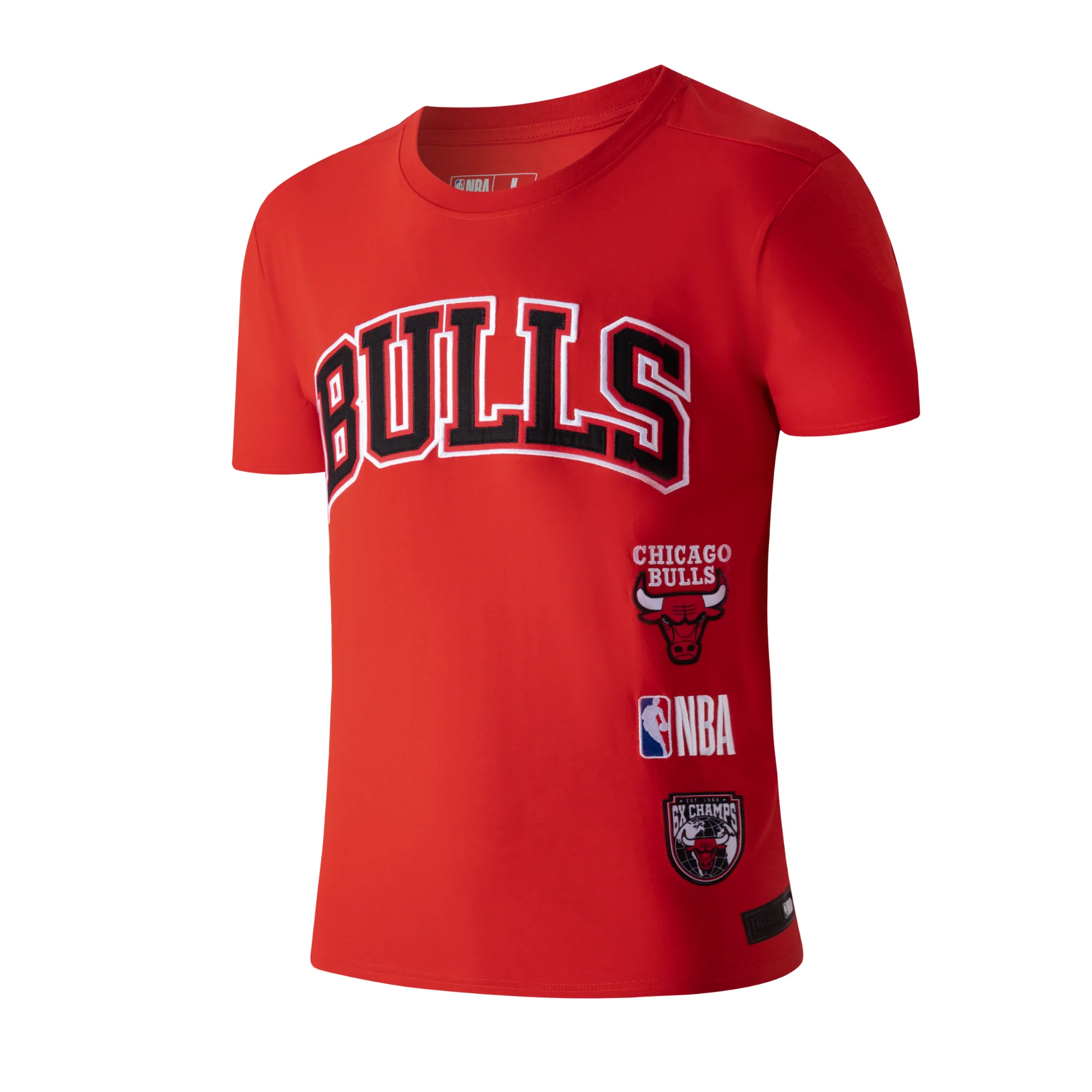 NBA Logo Patches Loose Fit T-Shirt - Chicago Bulls