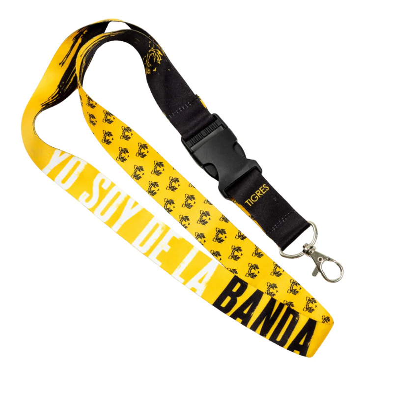 PORTAGAFETE AMARILLO SOY DE LA BANDA DE SAN NICOLAS CARA TIGRE