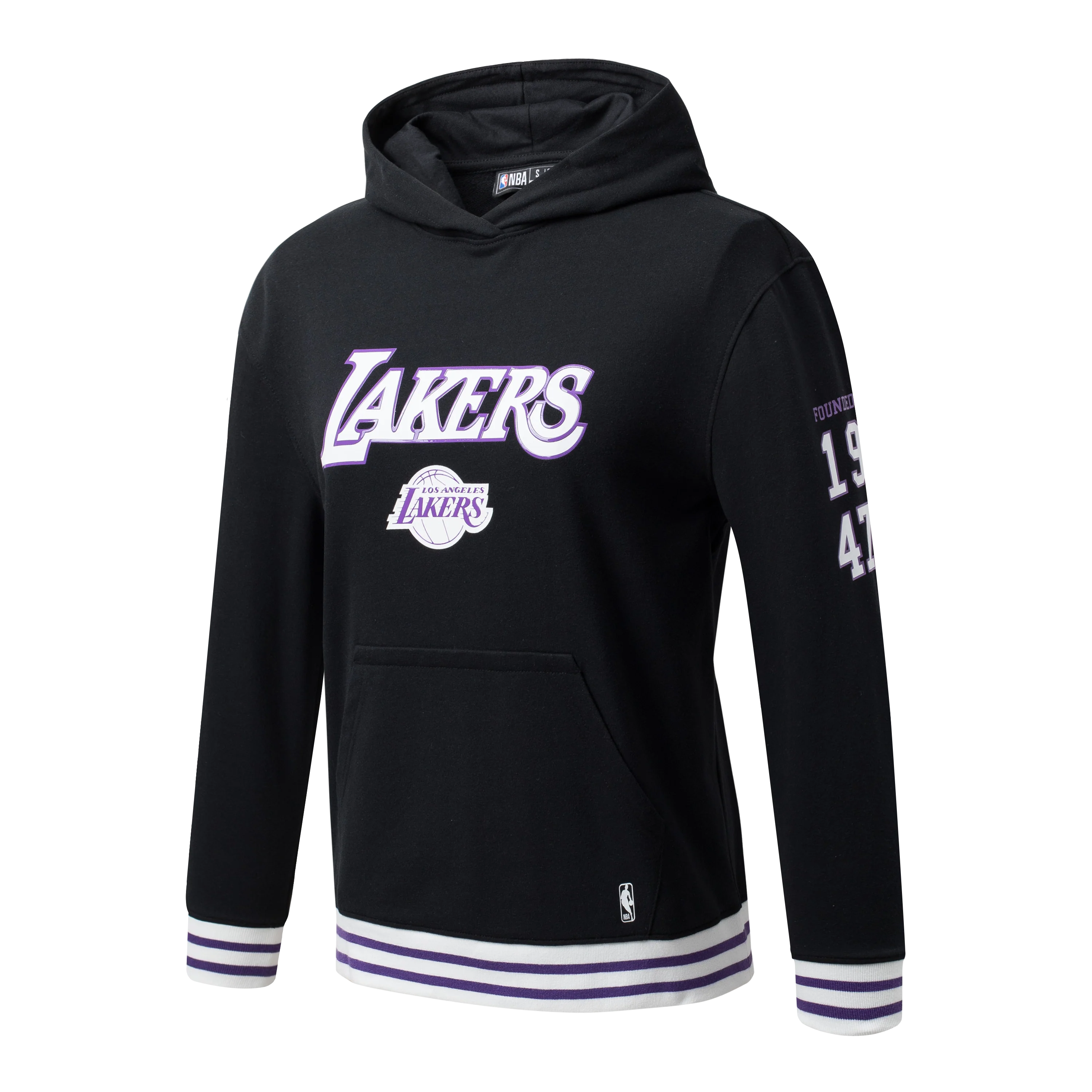 NBA WORDMARK FRONT PRINT LOOSE FIT HOODIE - Lakers