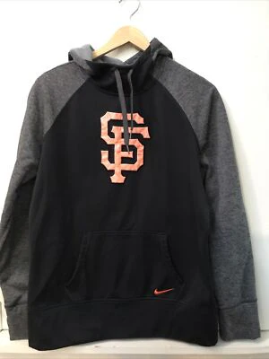 Nike Women's San Francisco Giants Pullover Hoodie - Black and grey