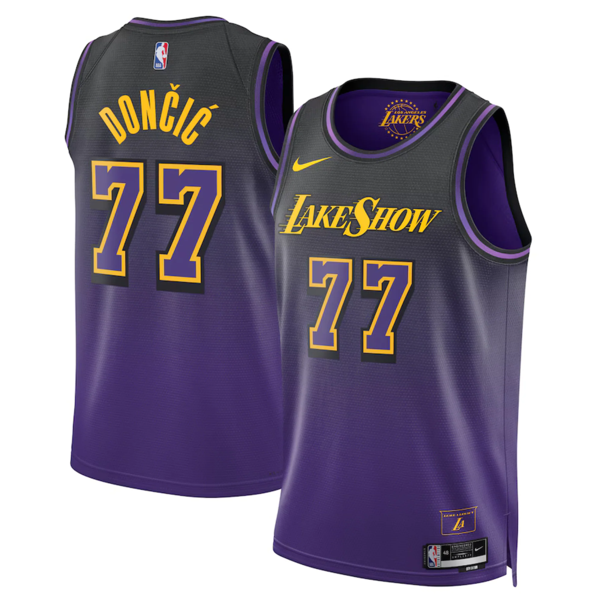 Los Angeles Lakers Luka Dončić Nike Gold Swingman Jersey - City Edition