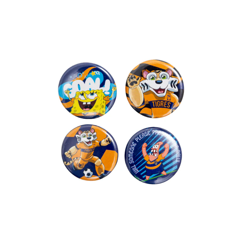 SET DE 4 FOTOBOTONES TIGRES NICKELODEON