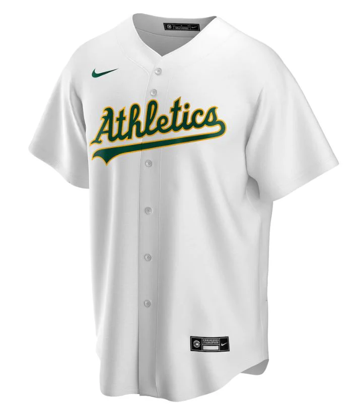 Nike Men's Oakland Athletics Home Replica Team Jersey 2020 - White