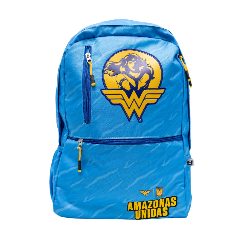 MOCHILA WONDER WOMAN X TIGRES AZUL