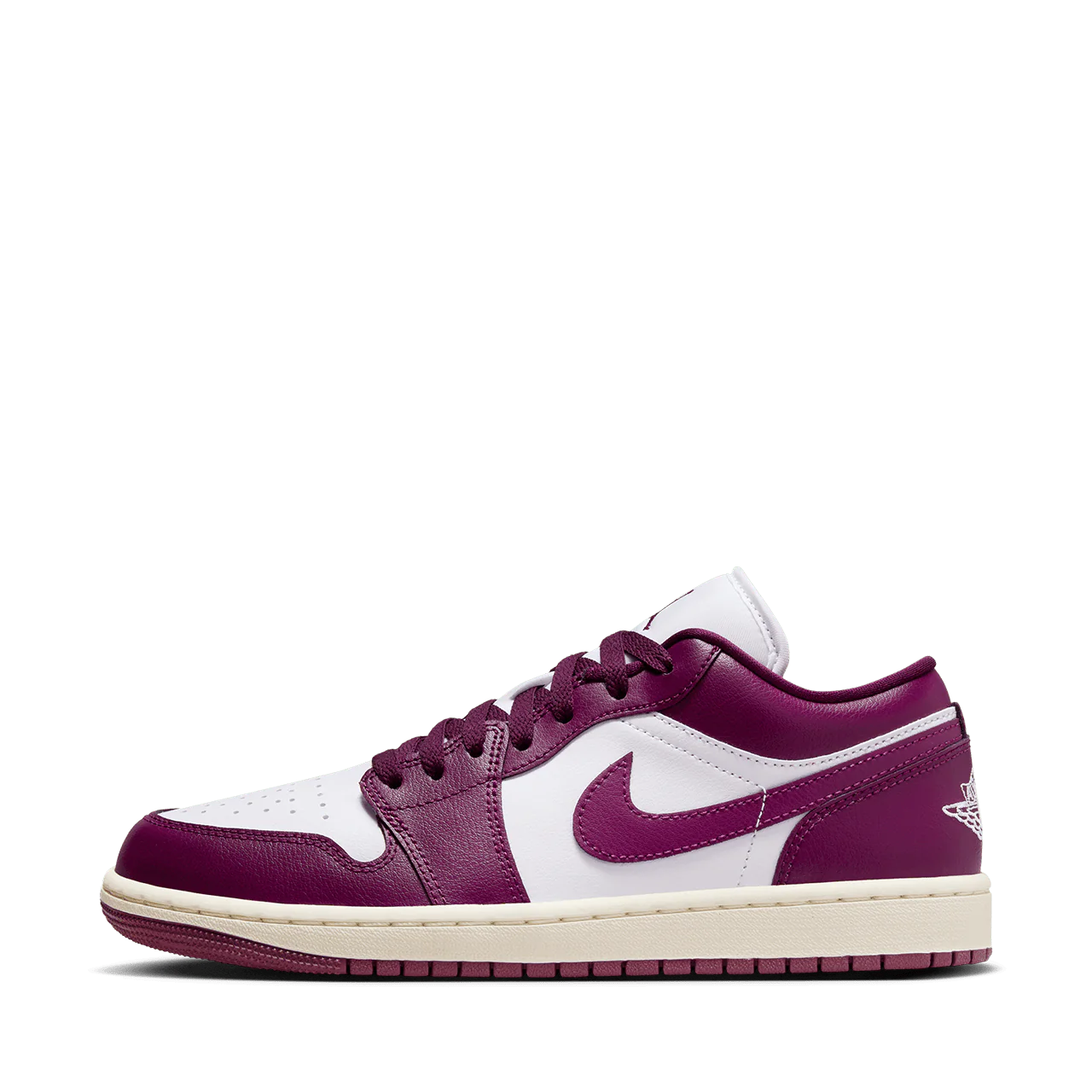 Wmns Air Jordan 1 Low 'White and Bordeaux'