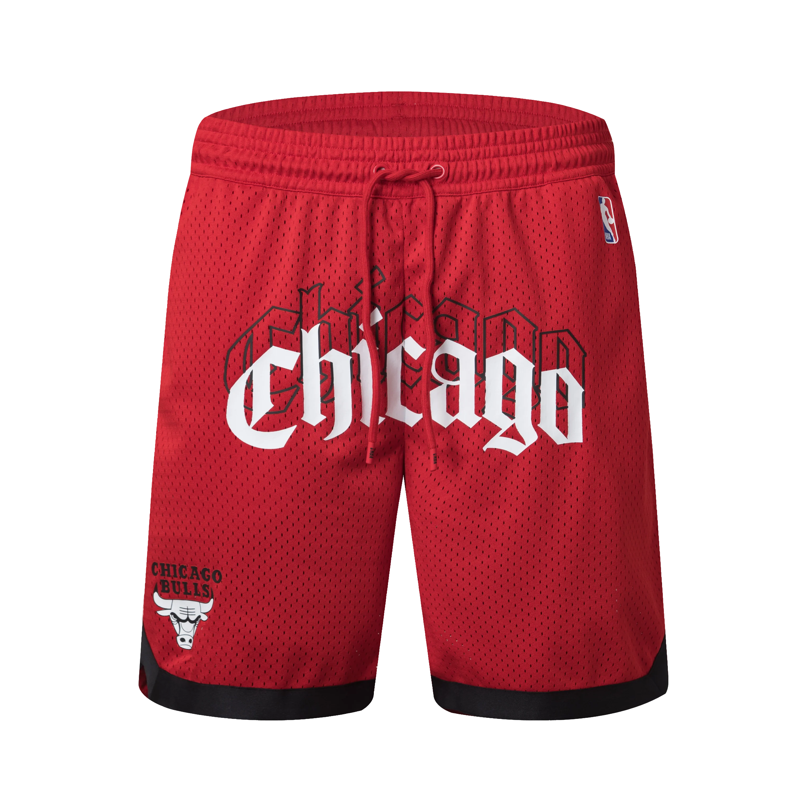 NBA Front Arch Print Regular Fit Mesh Short - Chicago Bulls