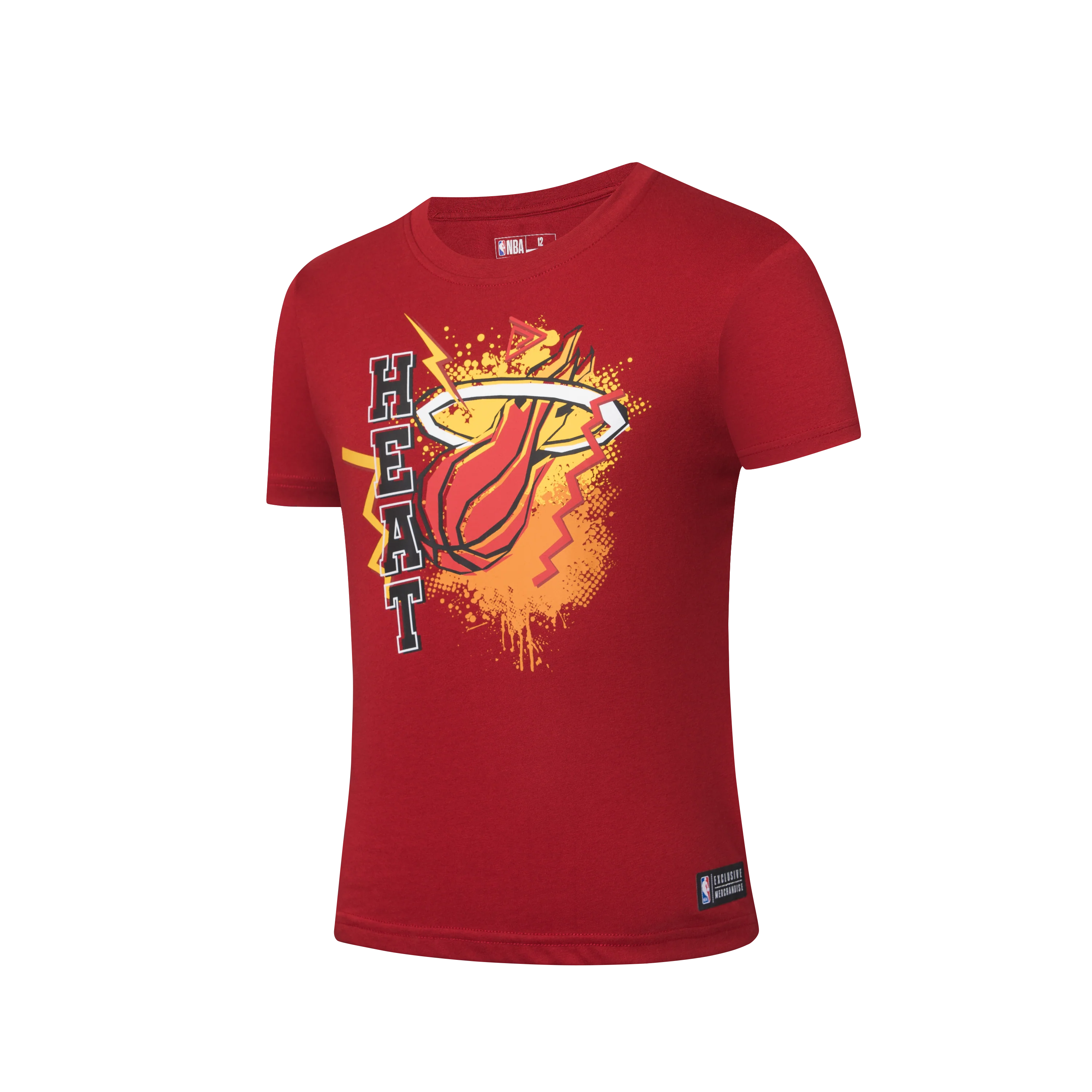 NBA Spray Effect Front Print RF T-Shirt - Miami Heat