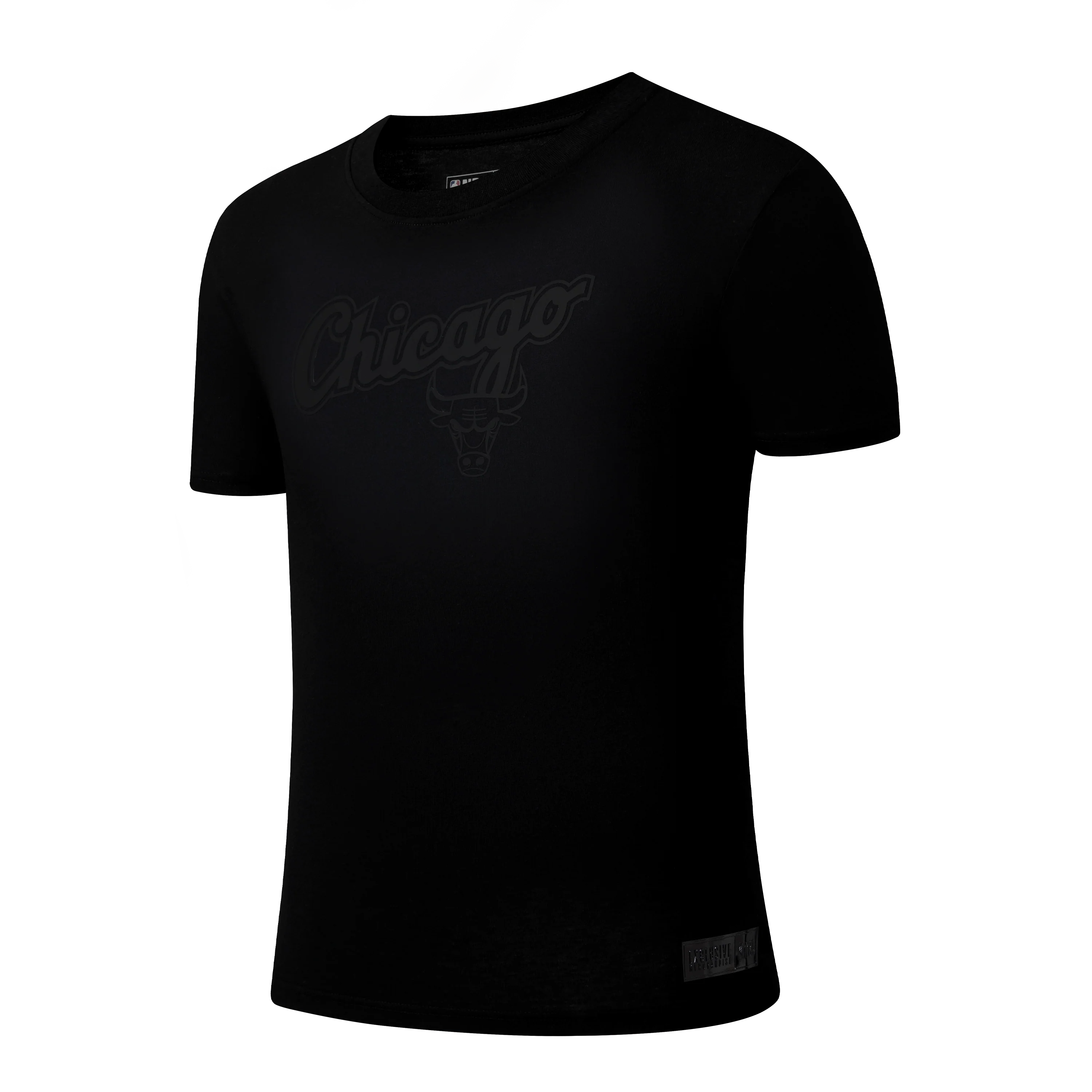 NBA Front HD High Relief Print Loose Fit T-Shirt - BULLS
