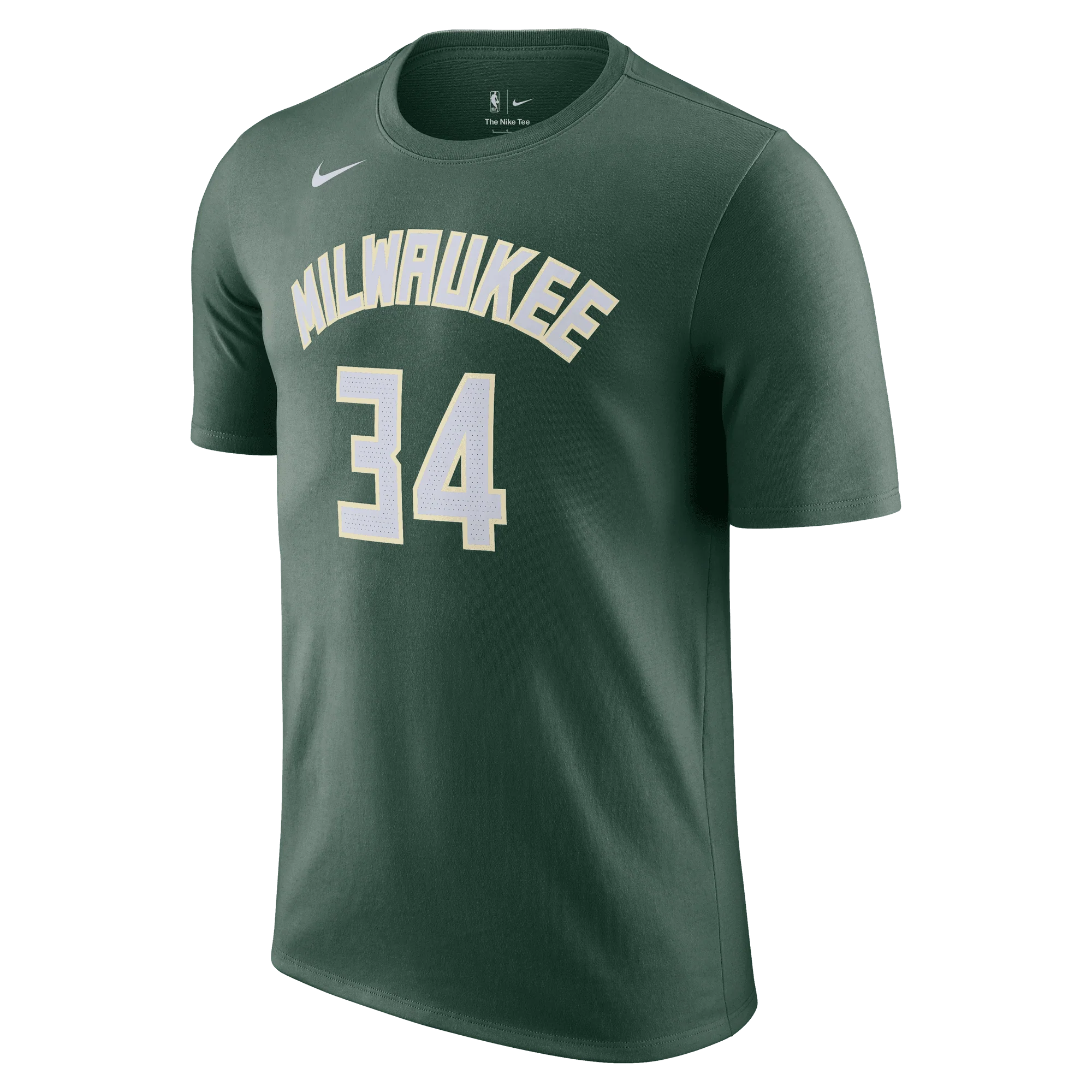Giannis Antetokounmpo Milwaukee Bucks Men's Nike NBA Icon Name and Number Tee