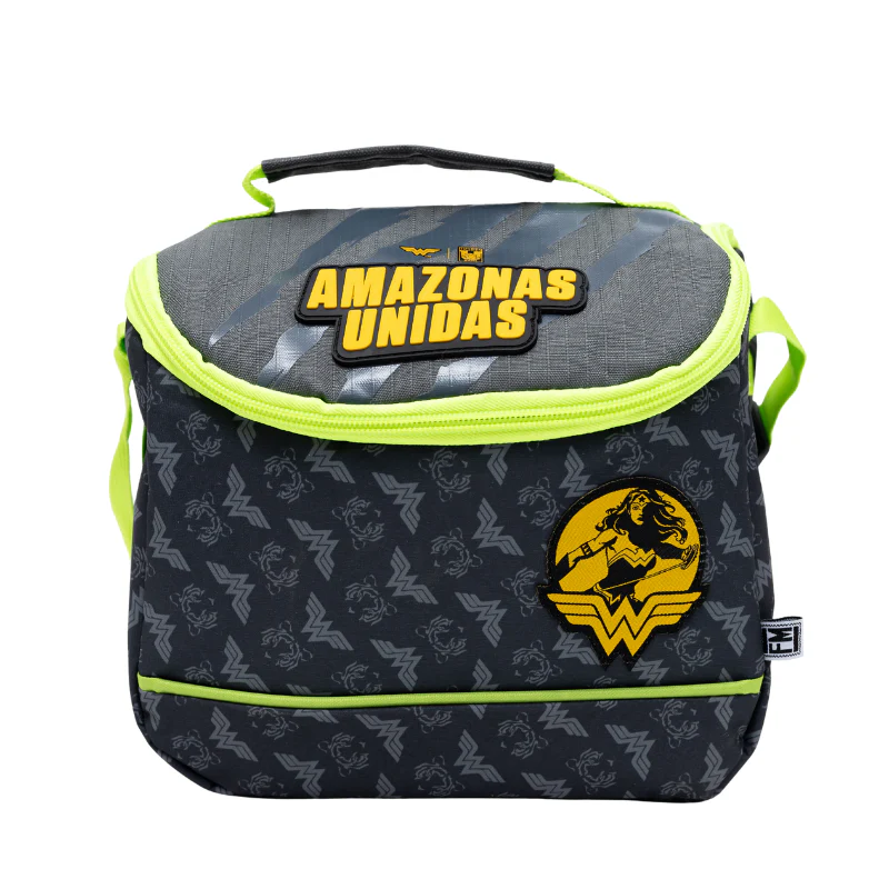 LONCHERA WONDER WOMAN X TIGRES GRIS