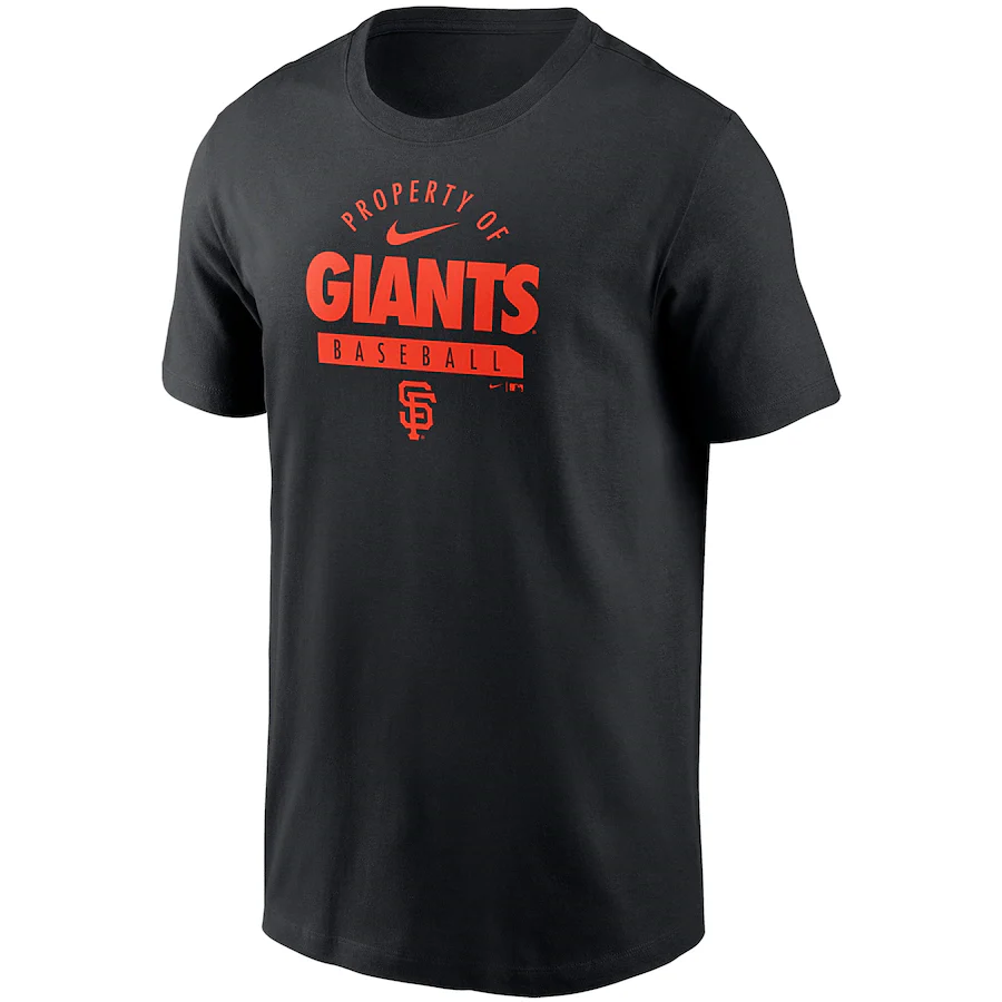 Nike San Francisco Giants White Primetime Property Of Practice T-Shirt-Black