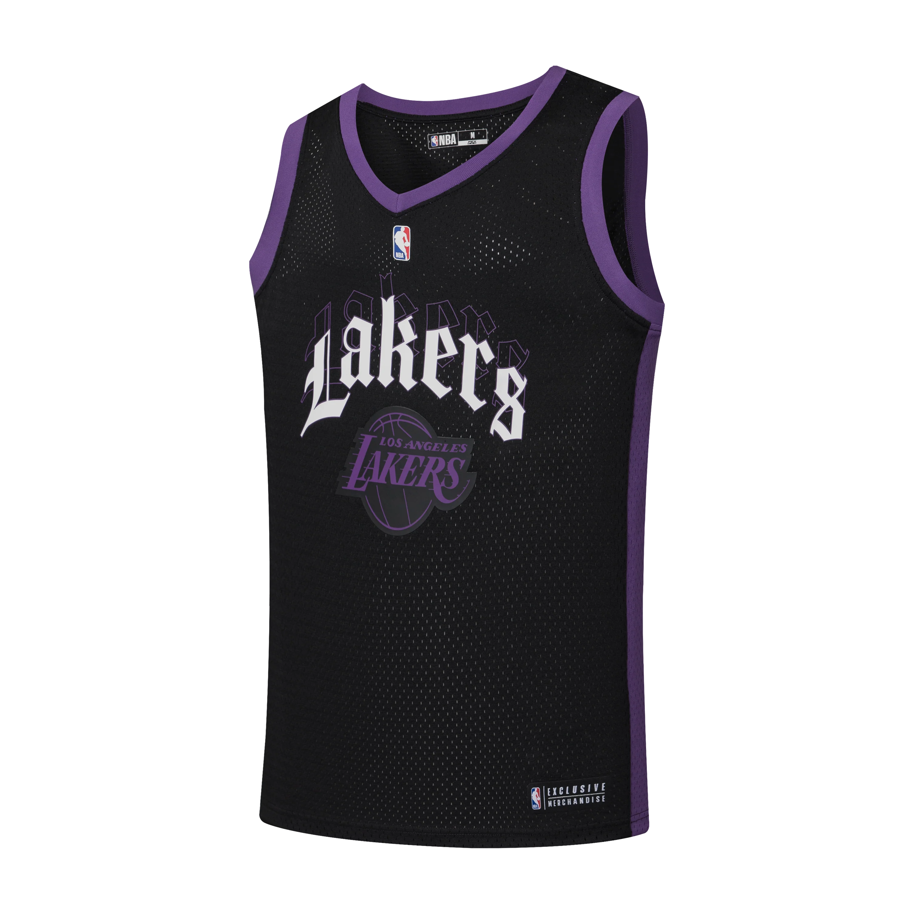 NBA Front Arch Print Regular Fit Mesh Tank Top - Los Angeles Lakers