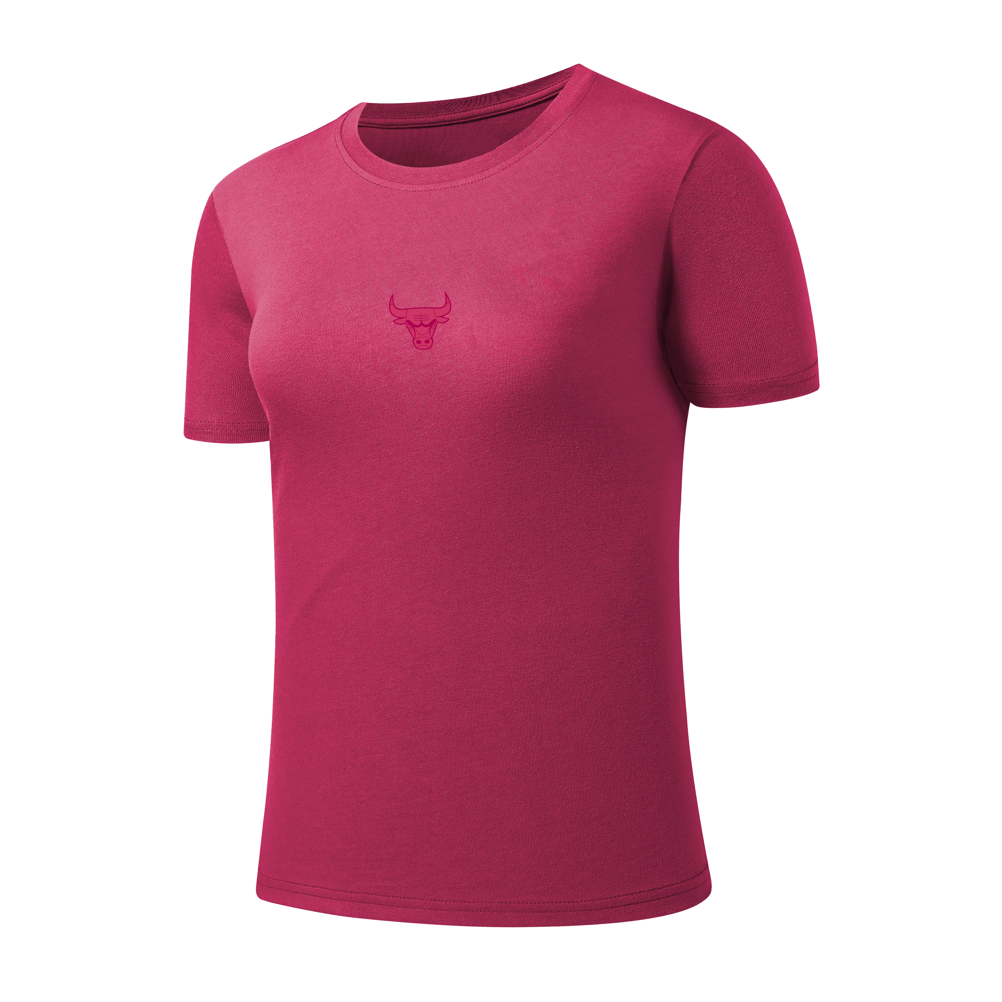 NBA Wordmark Back Embroidery Regular Fit T-shirt - PINK BULLS