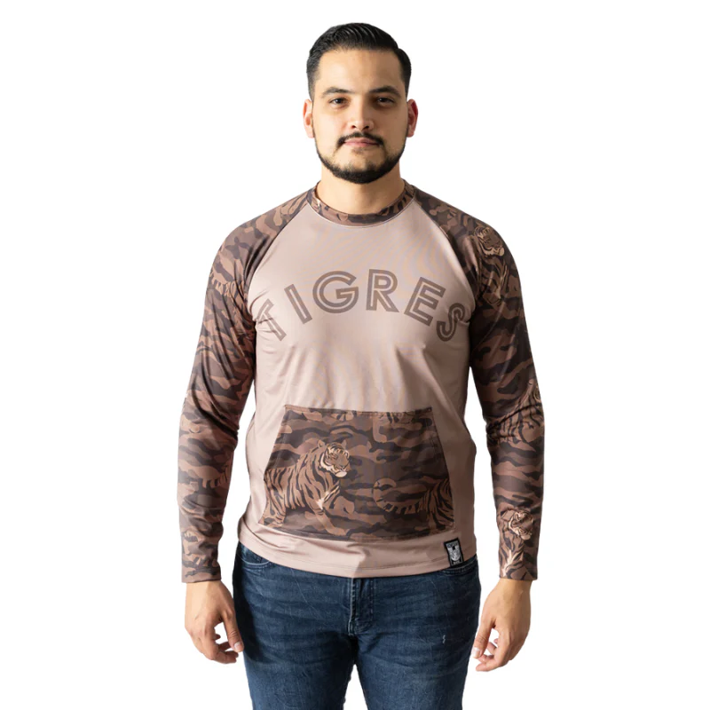 CREWNECK TIGRES CAMO CAFE