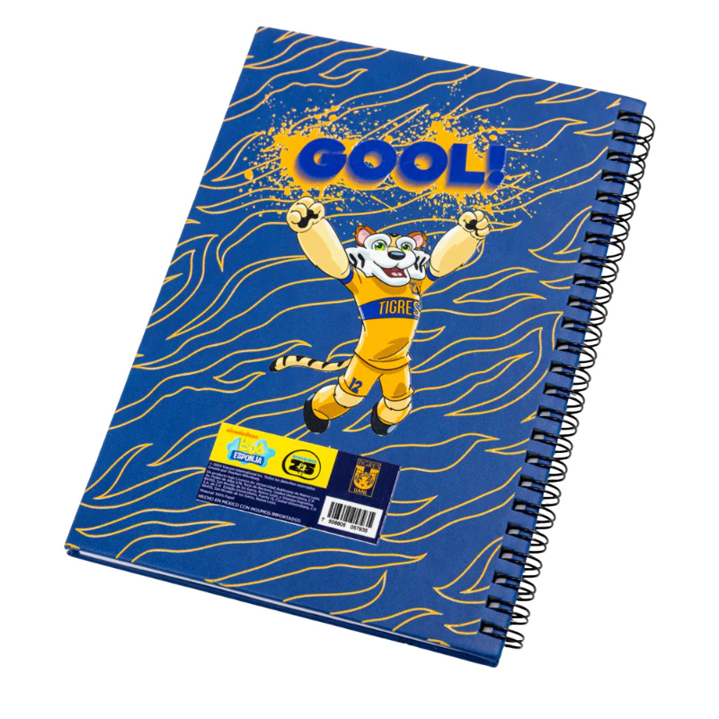 LIBRETA BOB ESPONJA TIGRES NICKELODEON