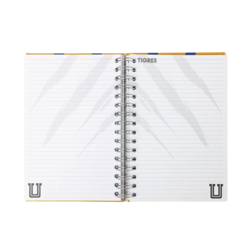 LIBRETA AMARILLA GARRA TIGRES CHICA