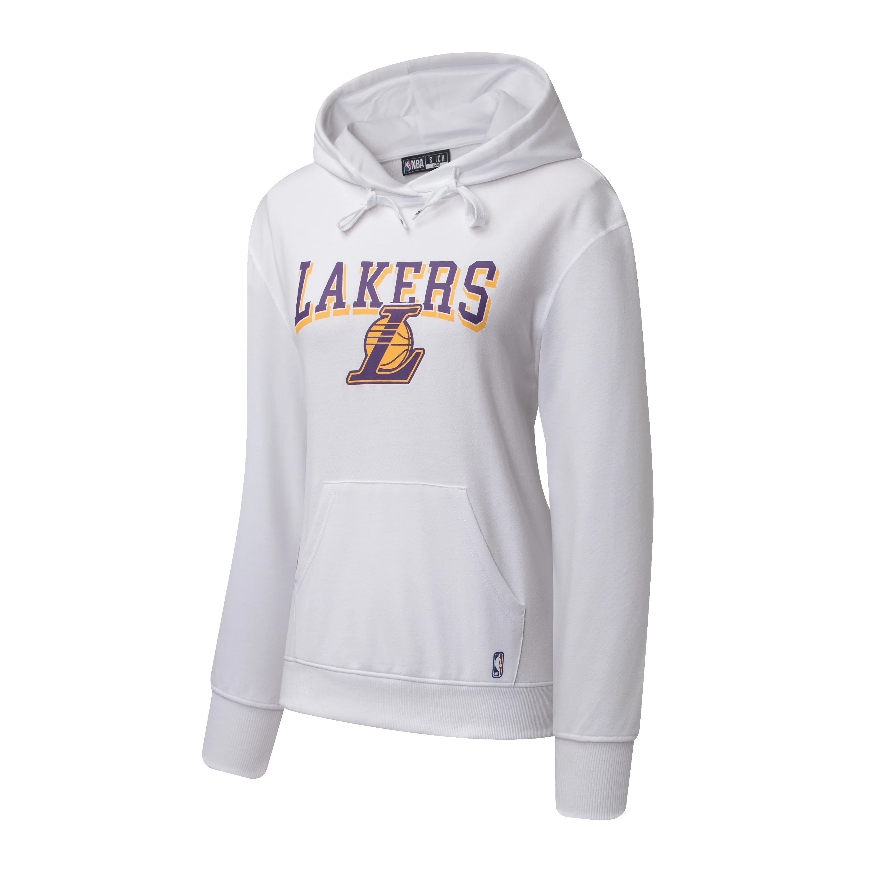 NBA Team Print Loose Hoodie - WHITE1, LAKERS