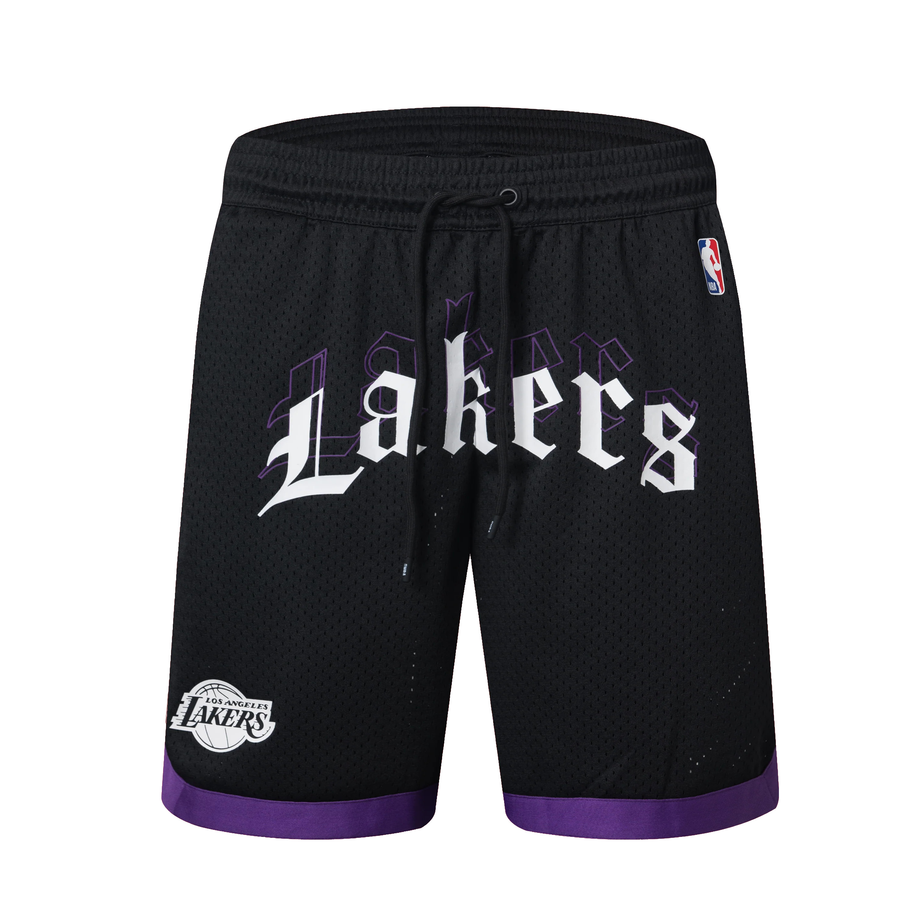 NBA Front Arch Print Regular Fit Mesh Short - Los Angeles Lakers