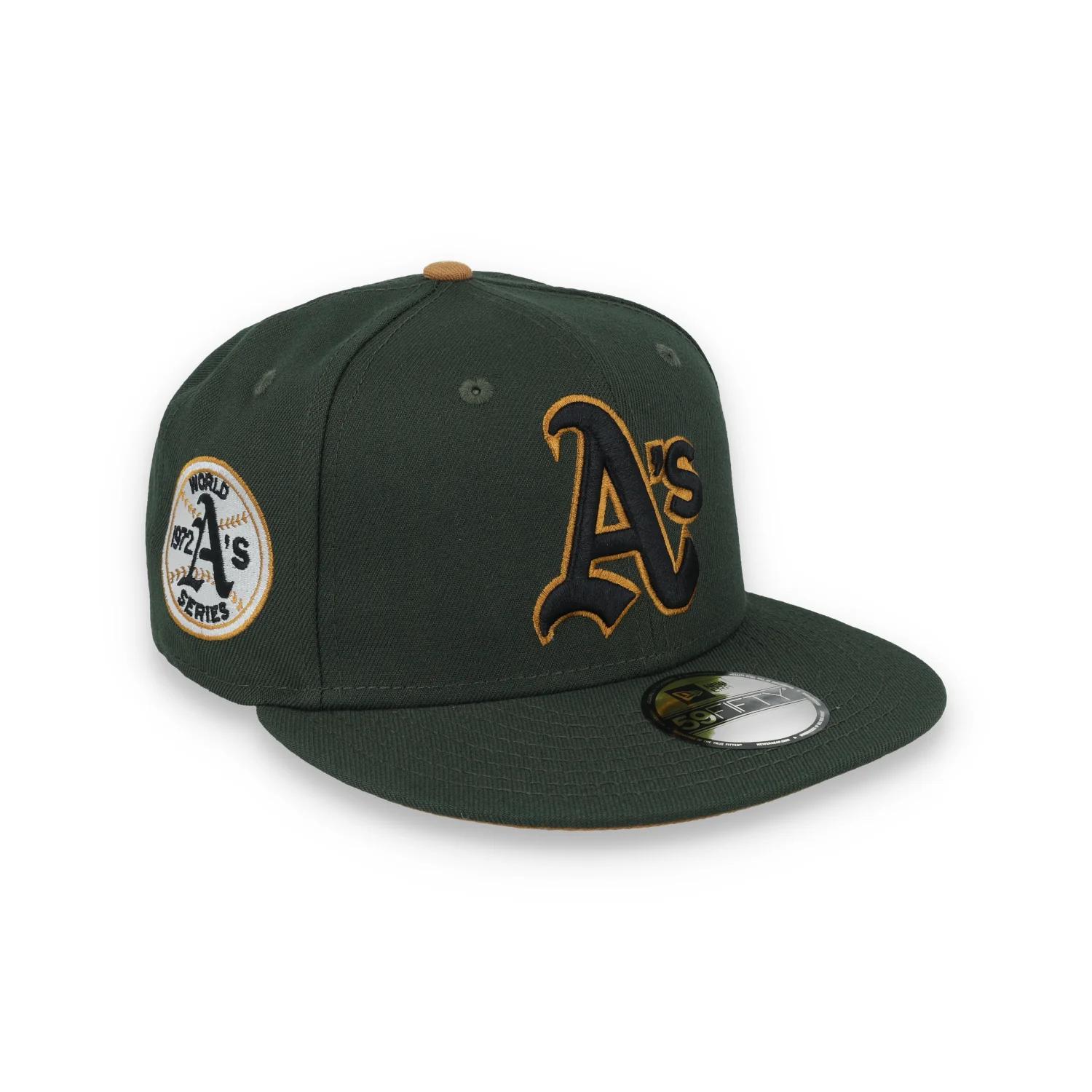New Era Oakland Athletics 1972 World Series Side Patch 59FIFTY Fitted Hat-Seeweed