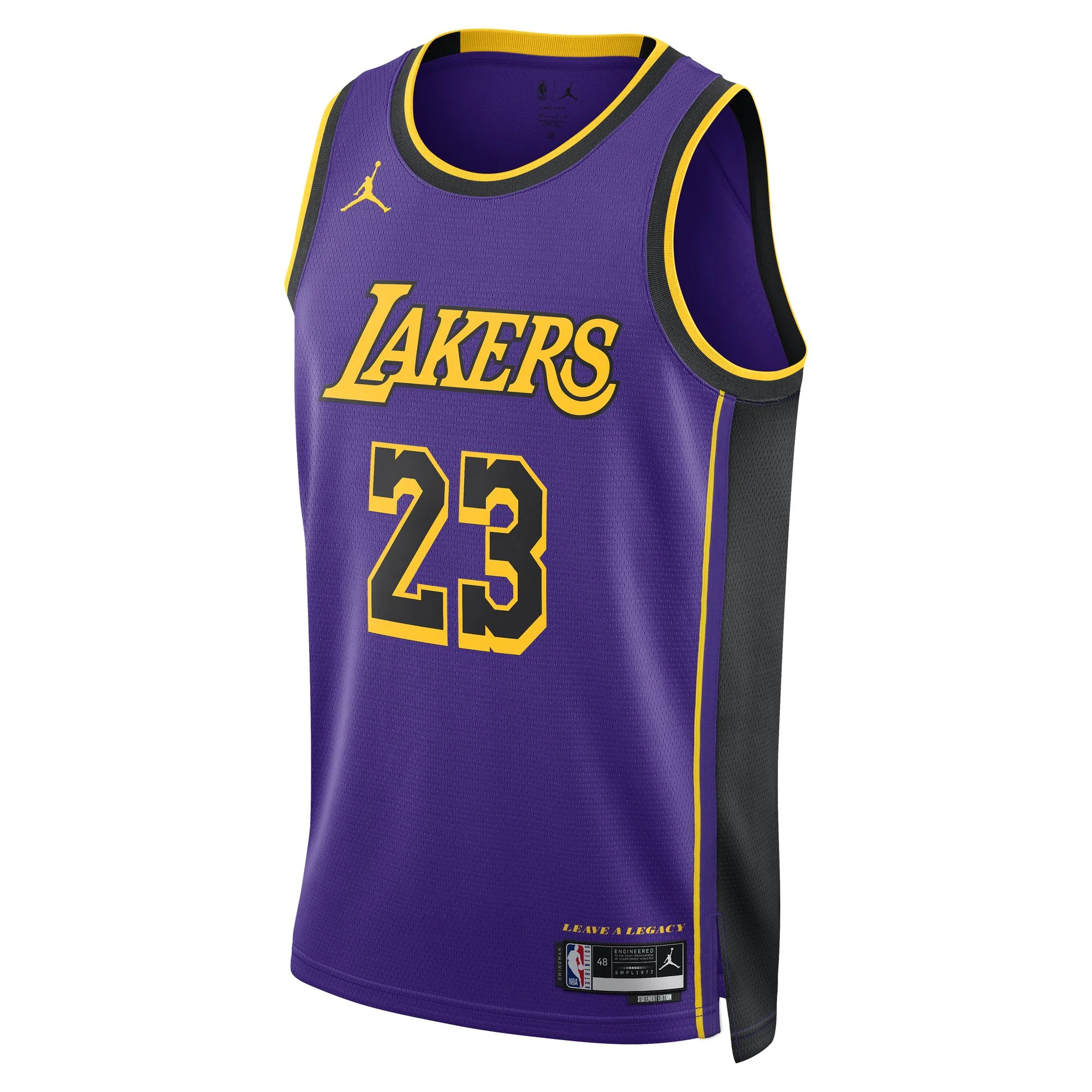 LeBron James Los Angeles Lakers Statement Edition Jordan NBA Swingman Jersey