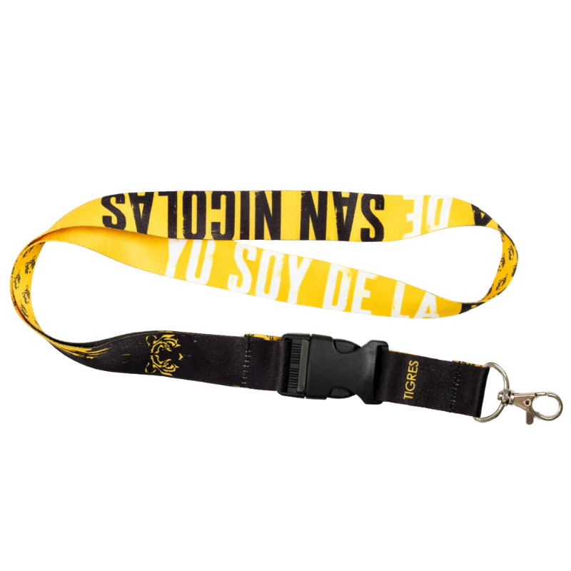 PORTAGAFETE AMARILLO SOY DE LA BANDA DE SAN NICOLAS CARA TIGRE